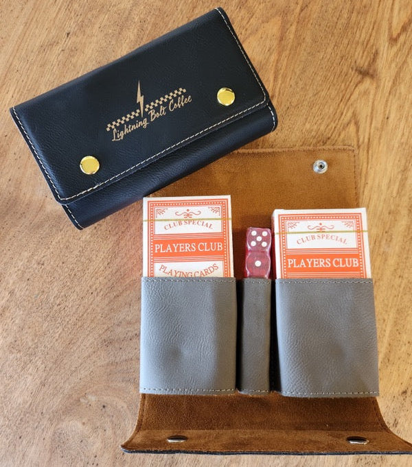 Tower House Rustic Gold Laserable Leatherette Card Dice Set-Advanced Sportswear