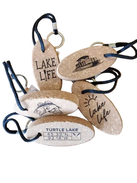 Tower House Turtle Lake Cork Keychain-Accessories-Advanced Sportswear