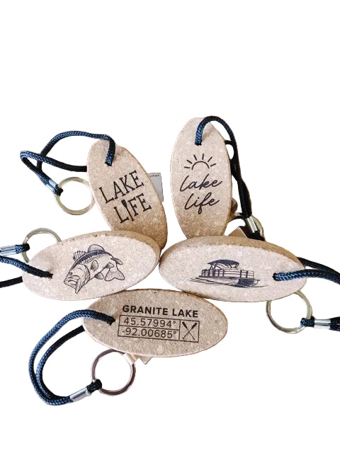 Tower House Granite Lake Cork Keychain-Accessories-Advanced Sportswear