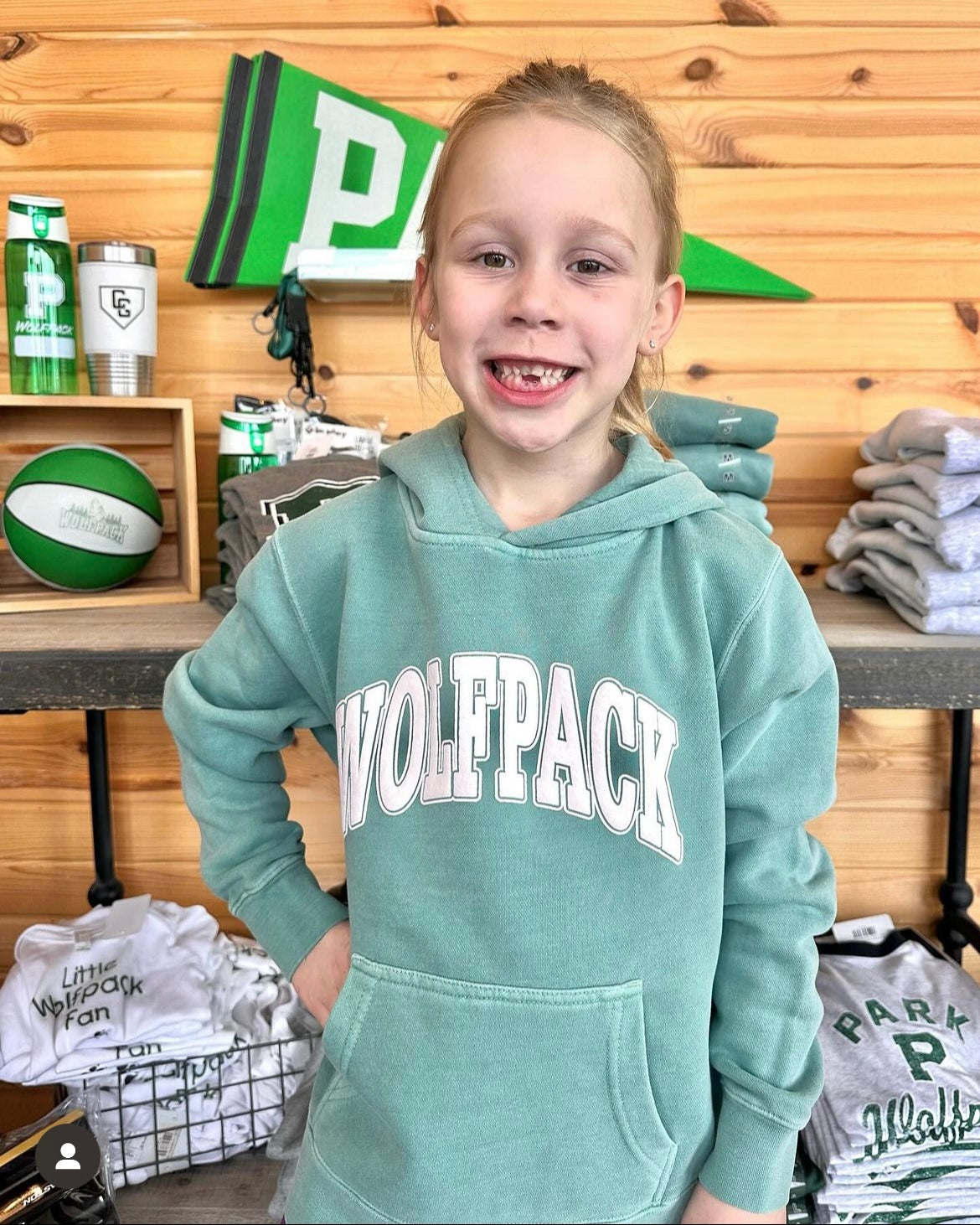 Wolfpack Youth Puff Screen Hoodie-Hoodies-Advanced Sportswear