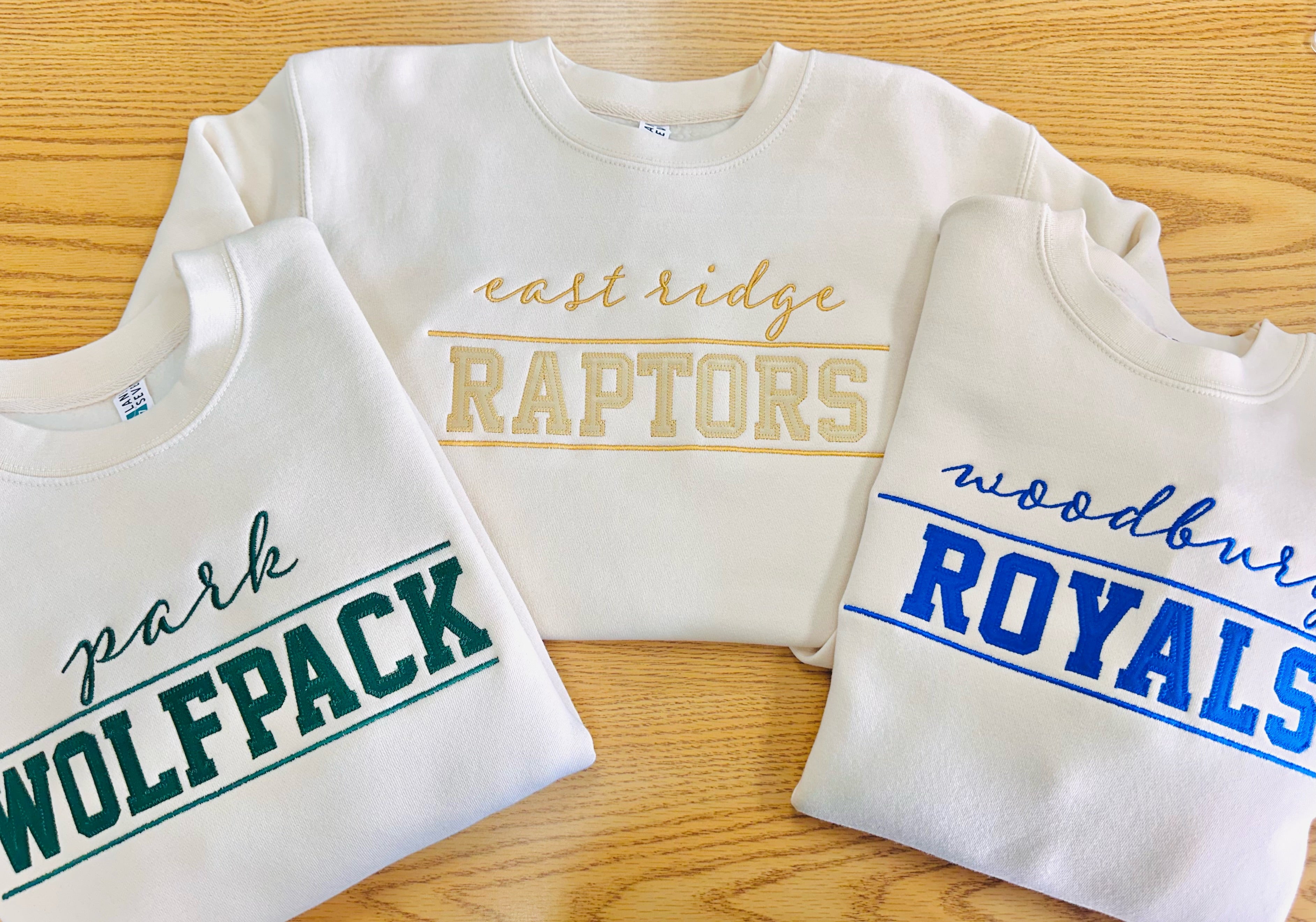 Woodbury Royals Script Lane Seven Crew-Crew Necks-Advanced Sportswear