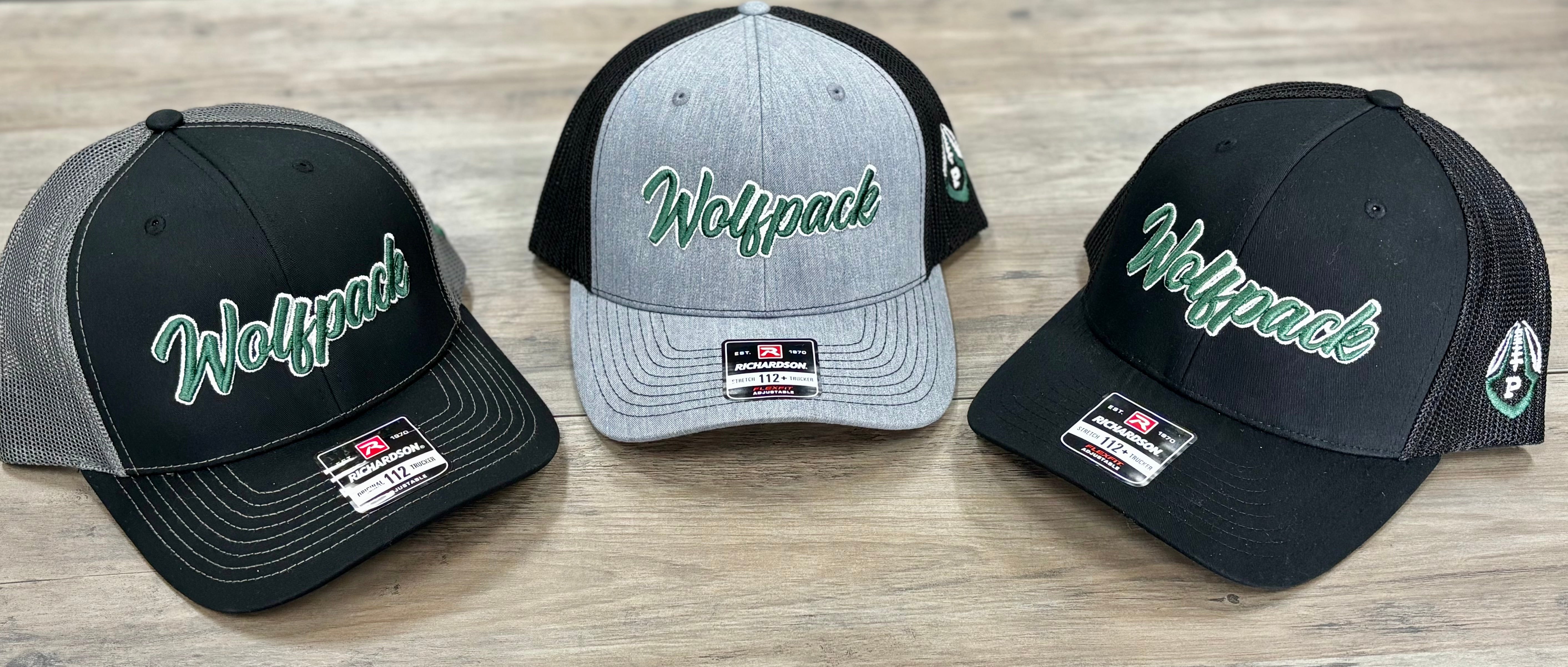 Park Wolfpack Football Script Richardson 112 Trucker Hat-Hats-Advanced Sportswear