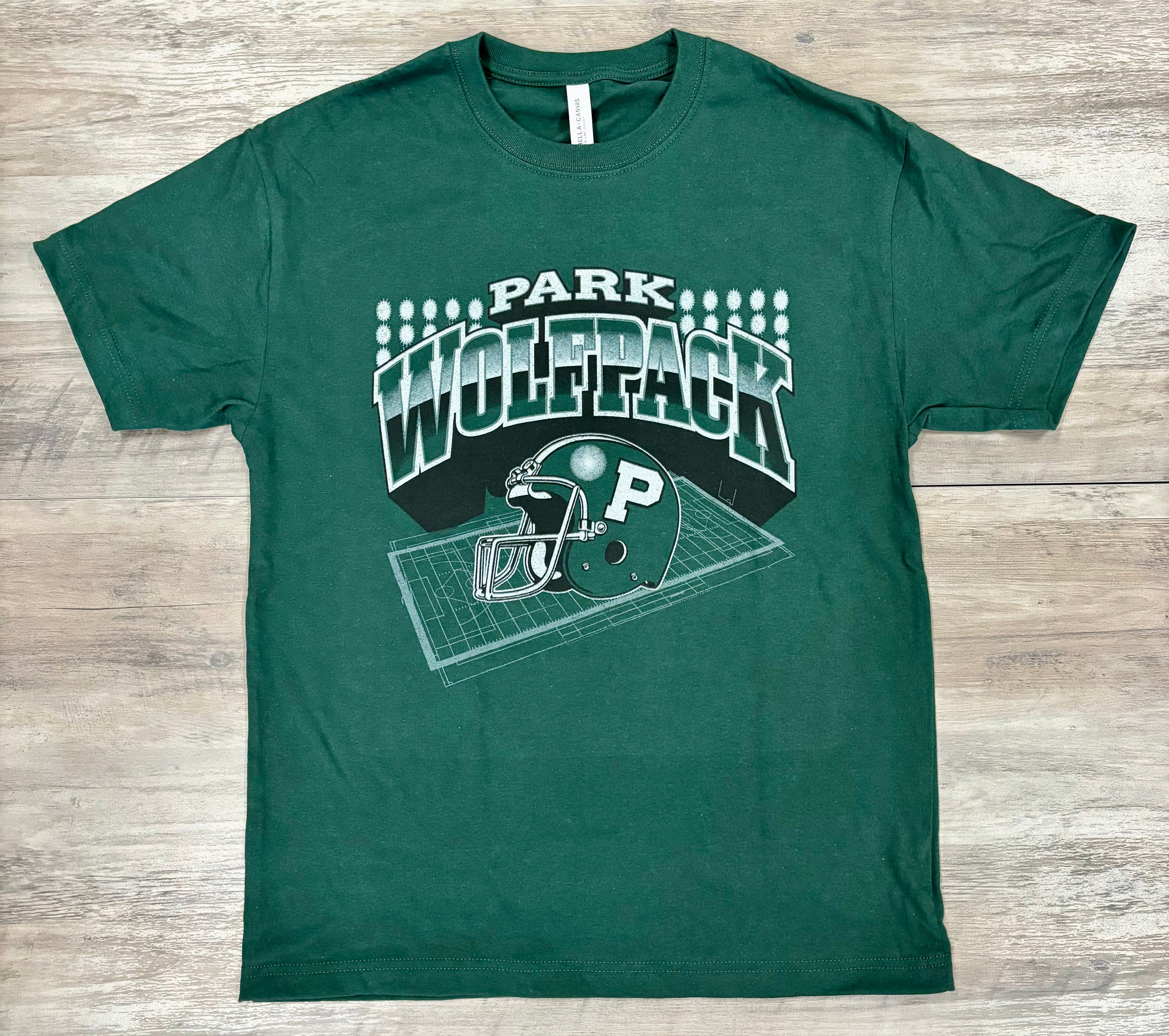 Park Wolfpack Football Bella Canvas Tee-TShirts-Advanced Sportswear