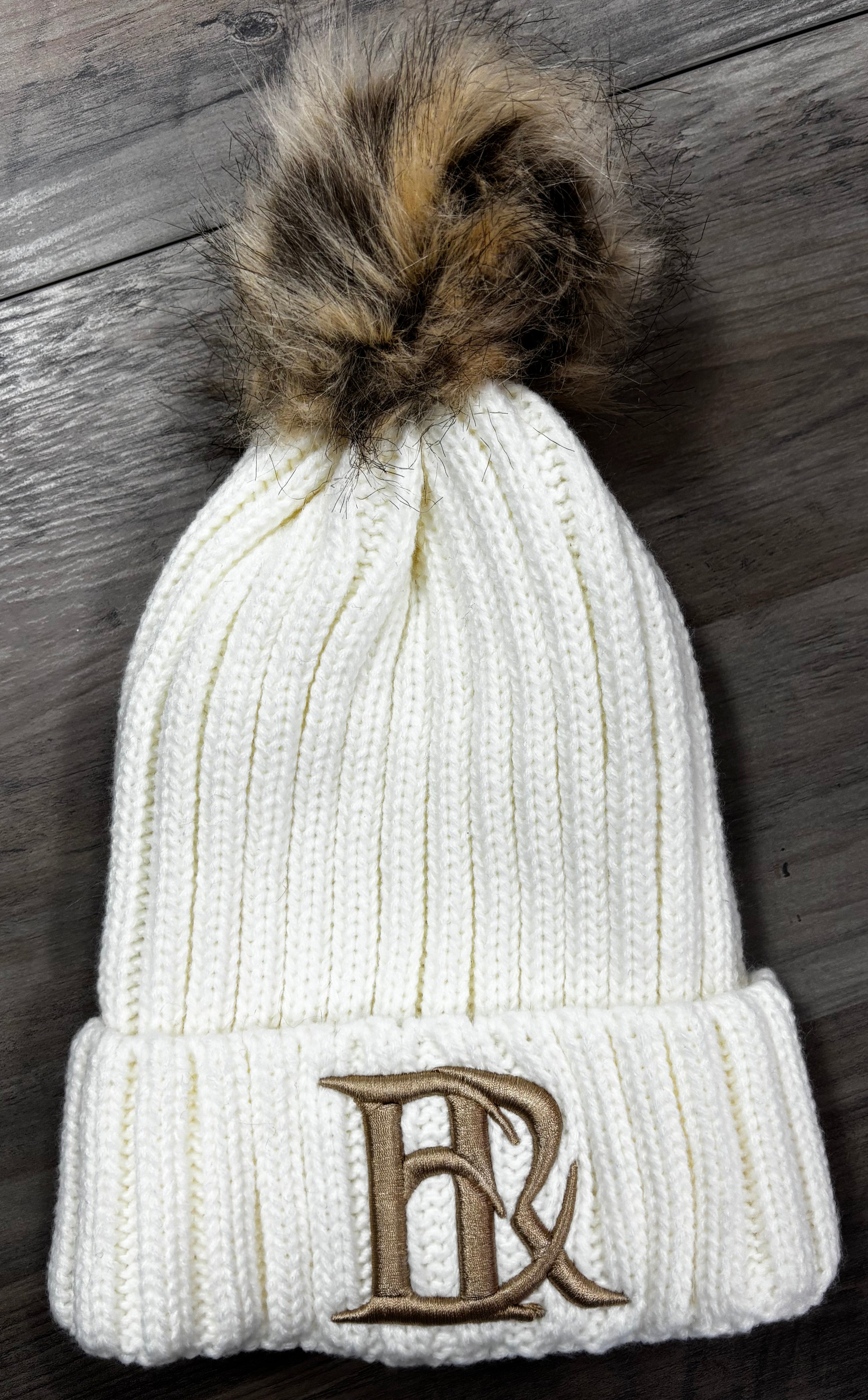 East Ridge Raptors ER Port Authority® Faux Fur Pom Beanie-Hats-Advanced Sportswear