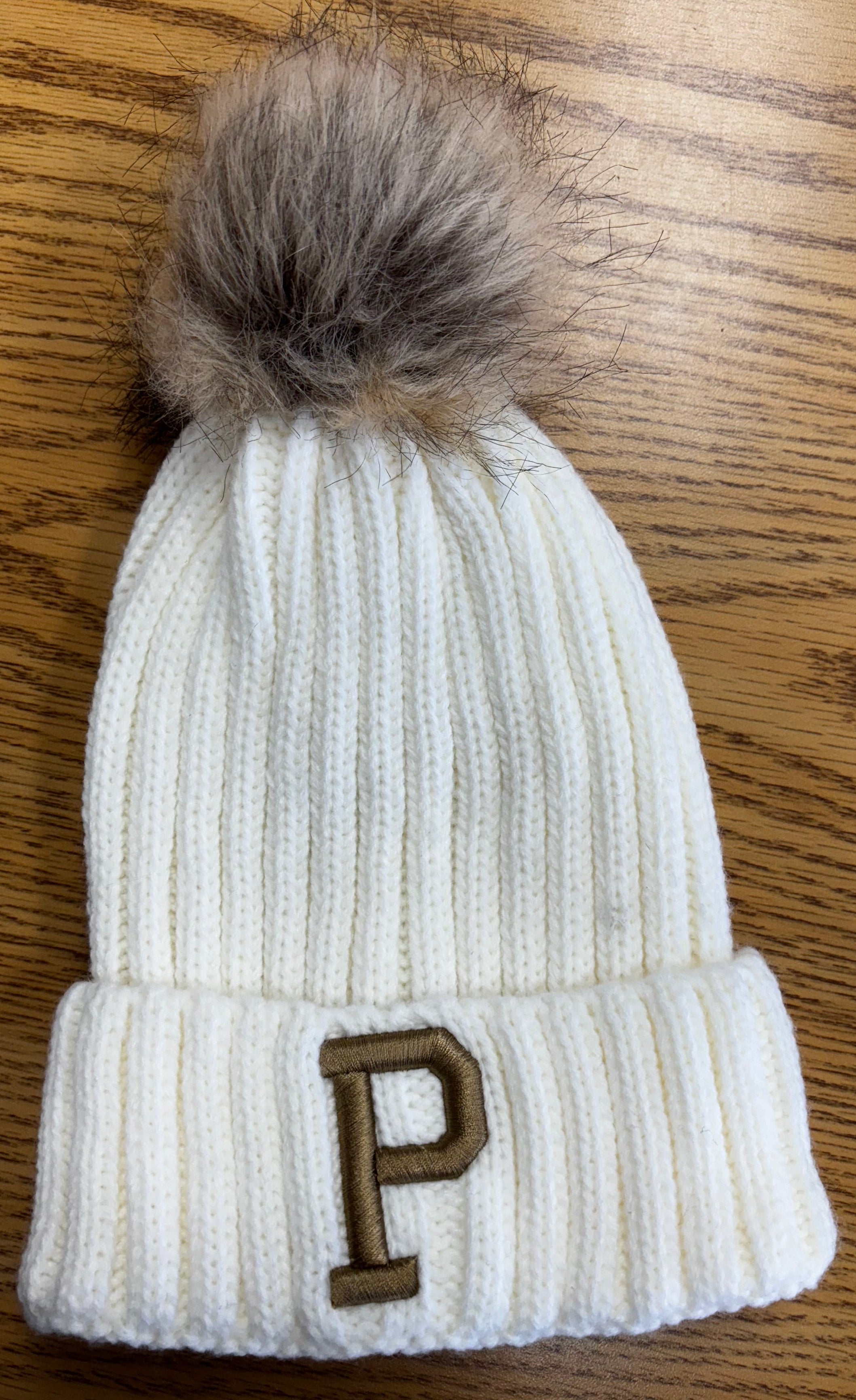 Park Wolfpack Puff P Port Authority® Faux Fur Pom Beanie-Hats-Advanced Sportswear