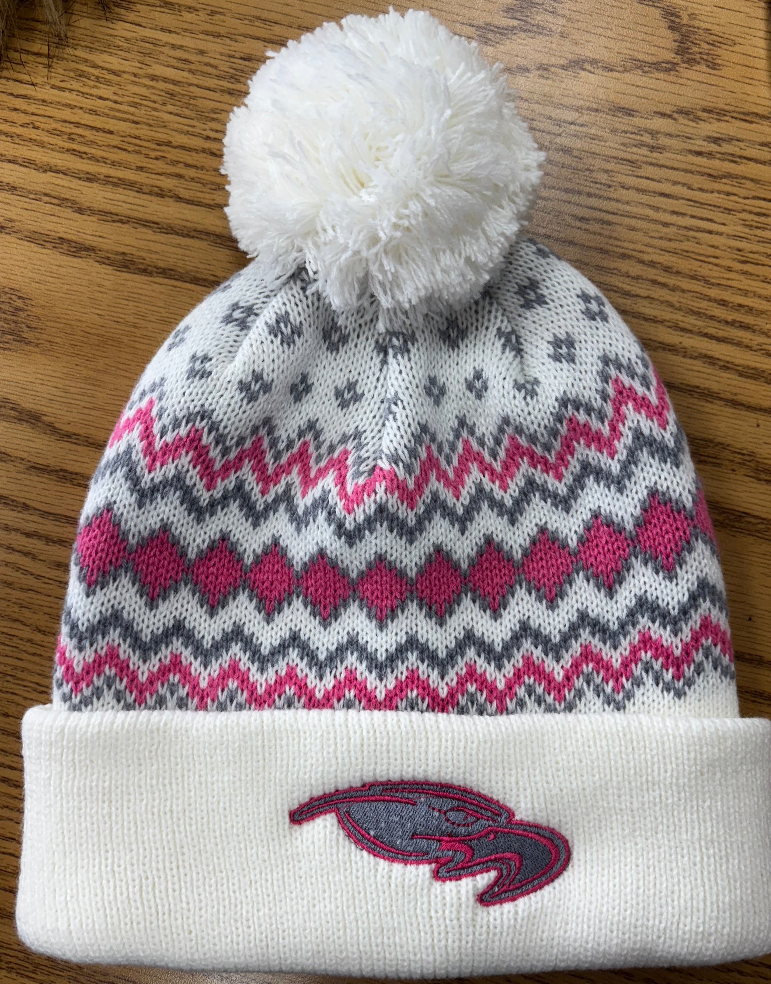 East Ridge Raptors Raptor Head Port Authority® Alpine Pom Beanie-Hats-Advanced Sportswear