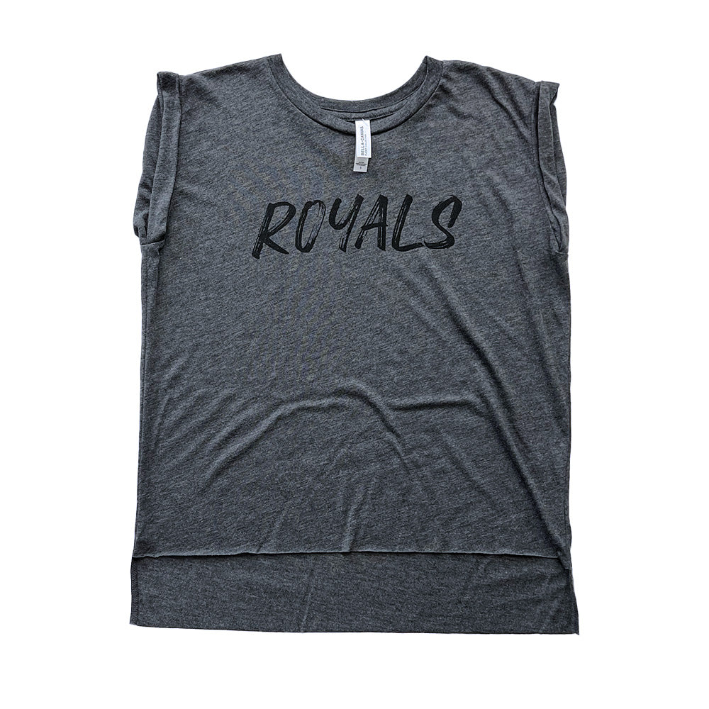 Royals Women’s Flowy Rolled Cuff Muscle Tee-TShirts-Advanced Sportswear