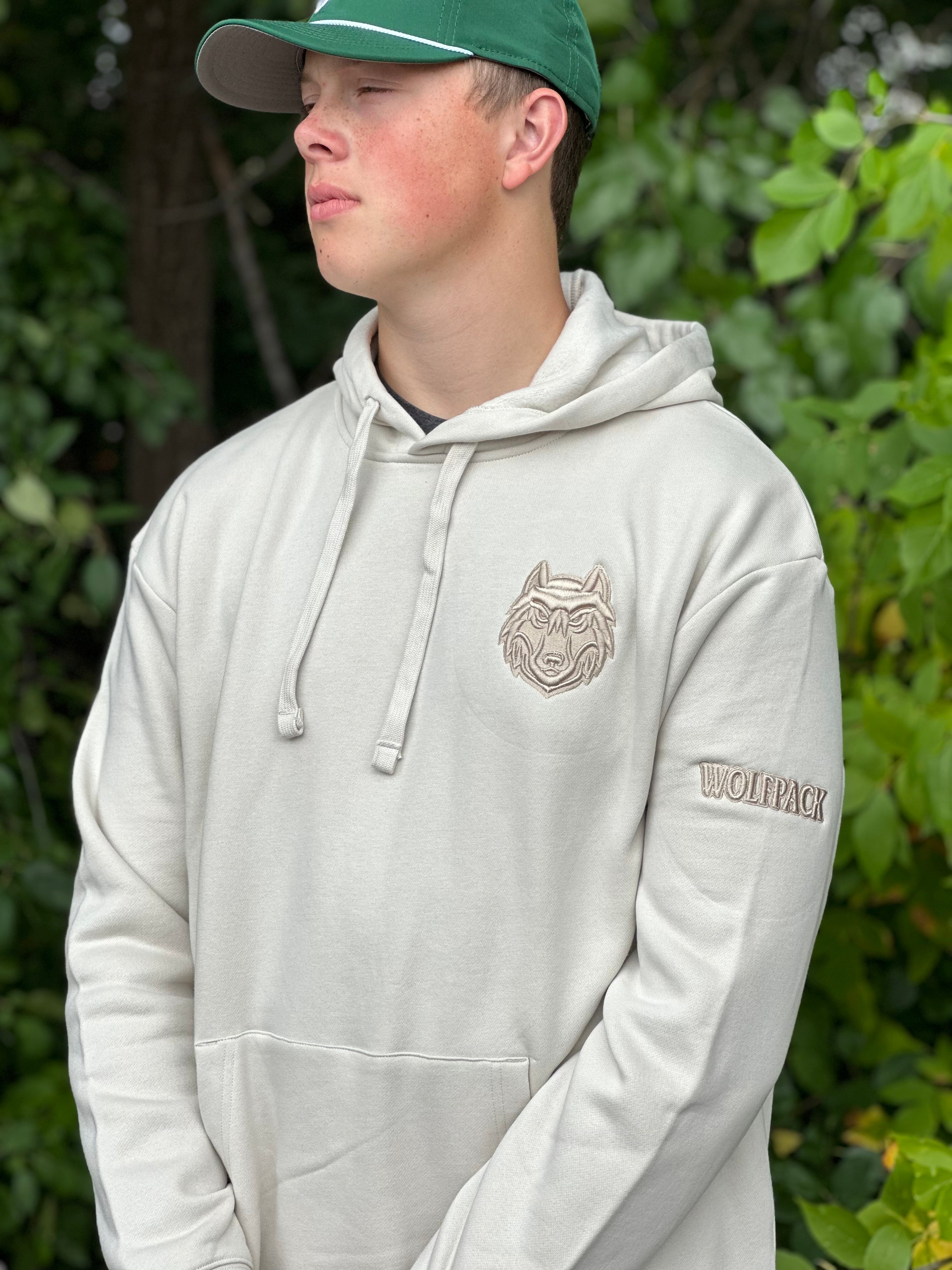 Puff Wolfhead Wolfpack Fleece Hoodie-Hoodies-Advanced Sportswear