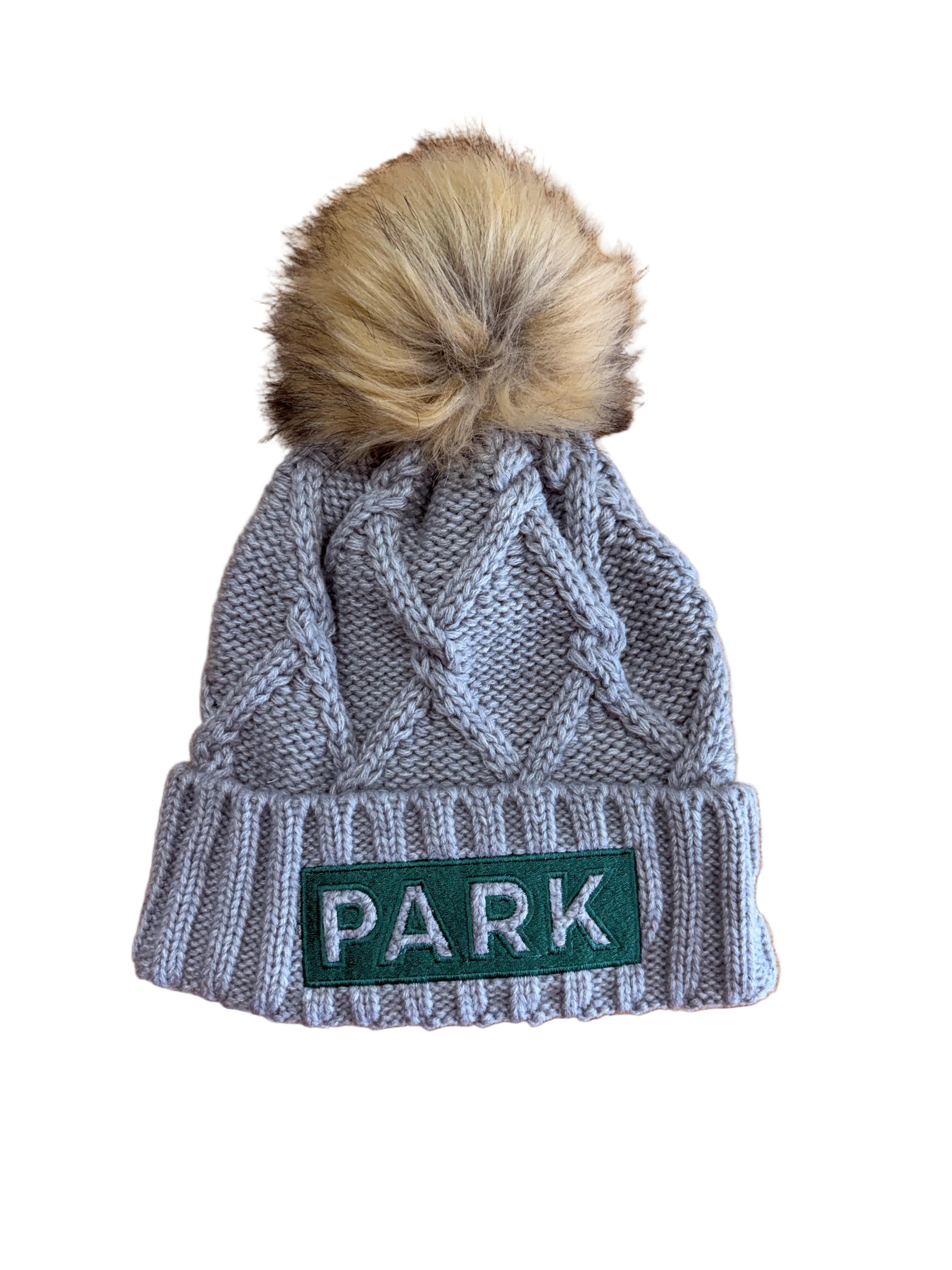 Park Wolfpack New Era Faux Fur Pom Beanie-Hats-Advanced Sportswear