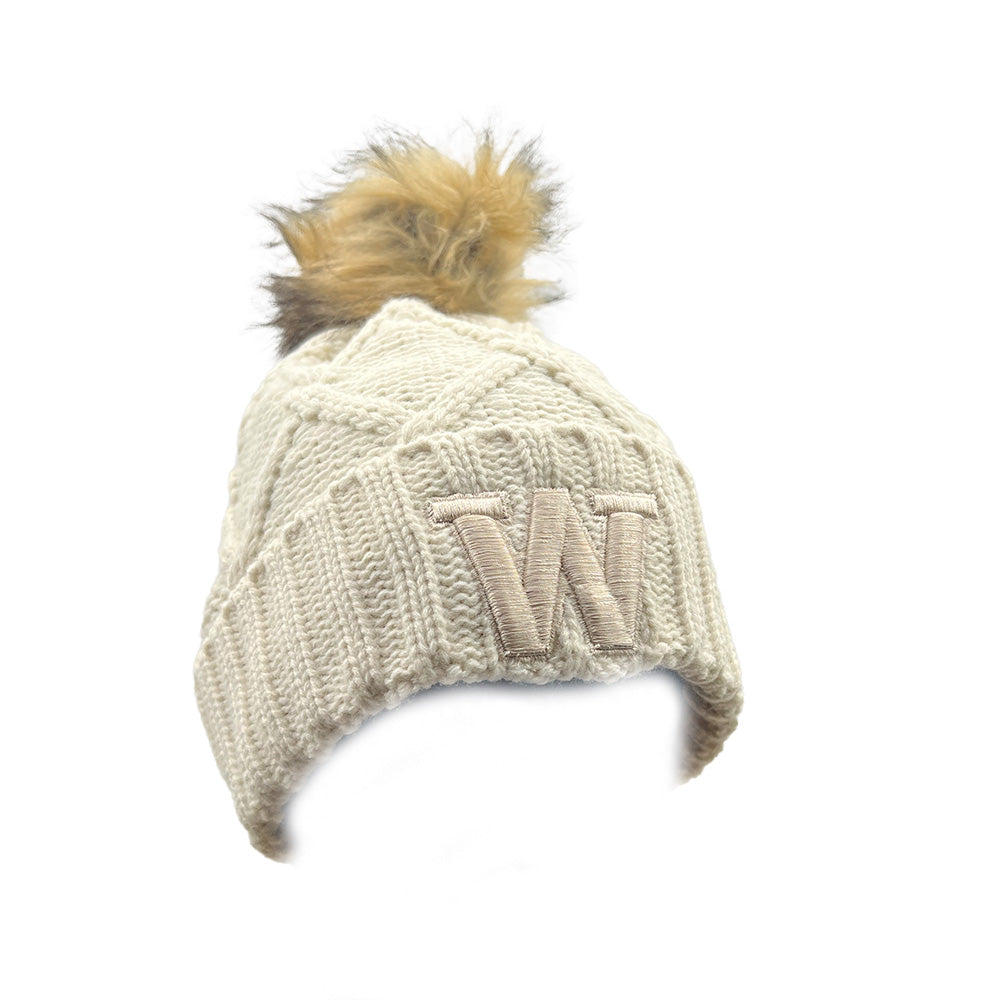 Puff W New Era Faux Fur Pom Beanie-Hats-Advanced Sportswear