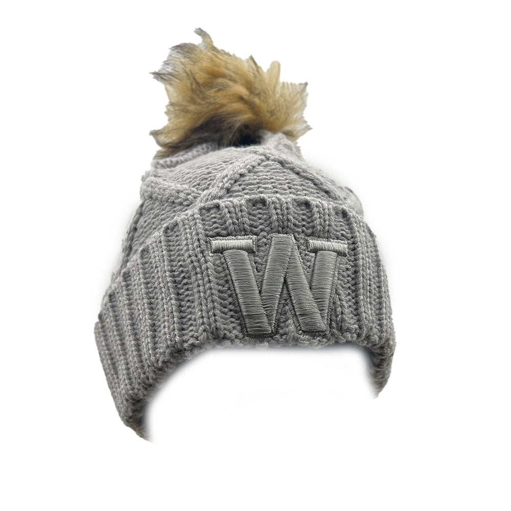 Puff W New Era Faux Fur Pom Beanie-Hats-Advanced Sportswear