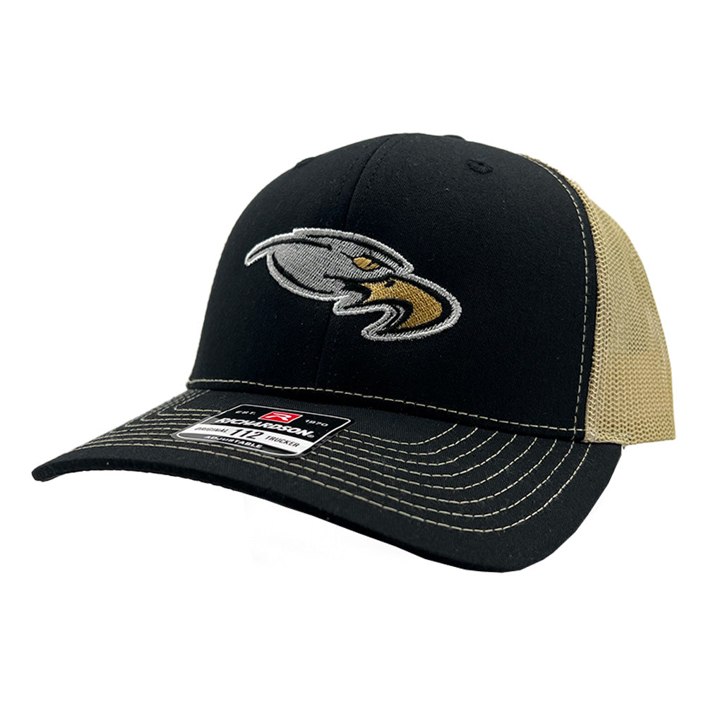 new era trucker cap on head