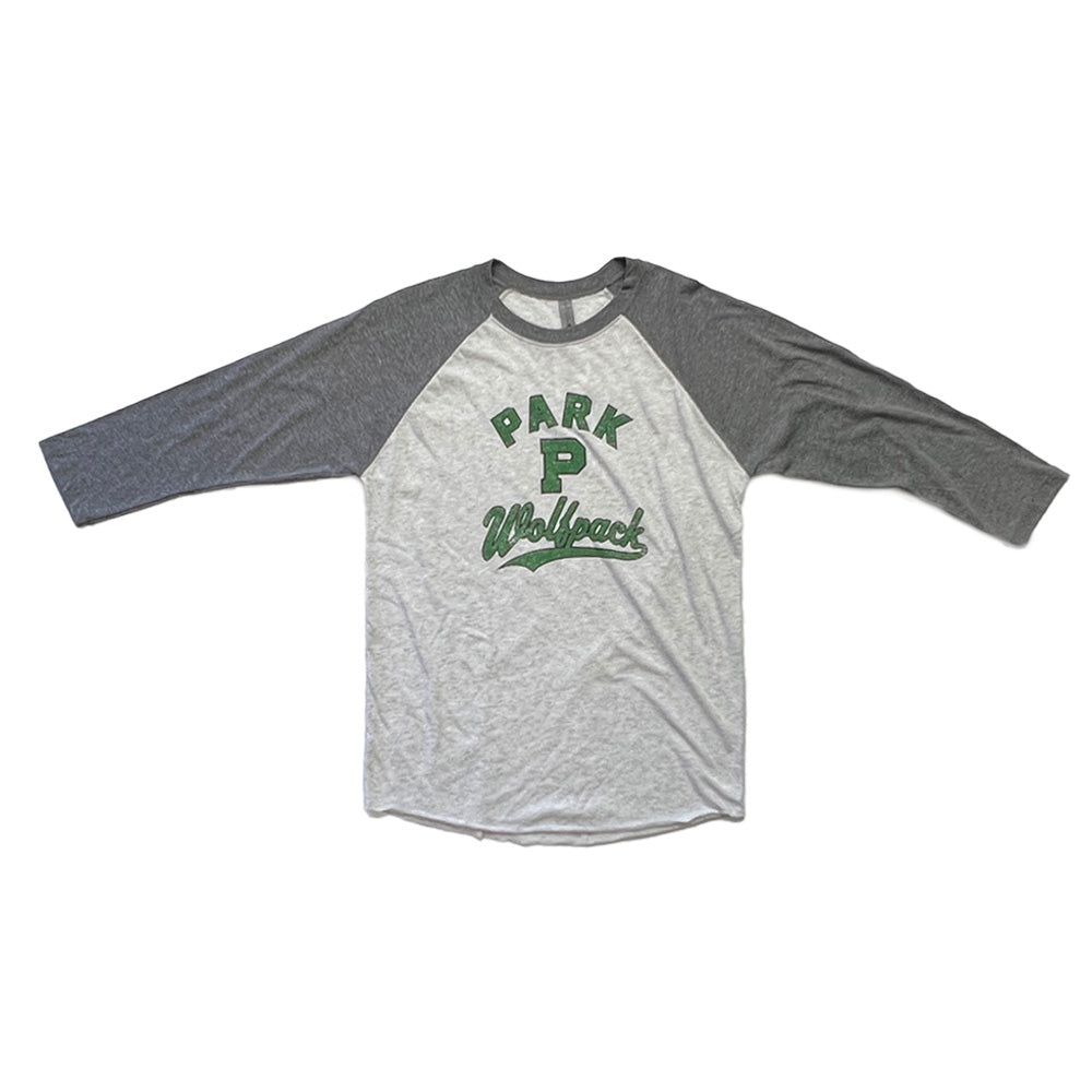 Park P Wolfpack Distressed 3/4 Sleeve Raglan Tee-3/4 Sleeve-Advanced Sportswear