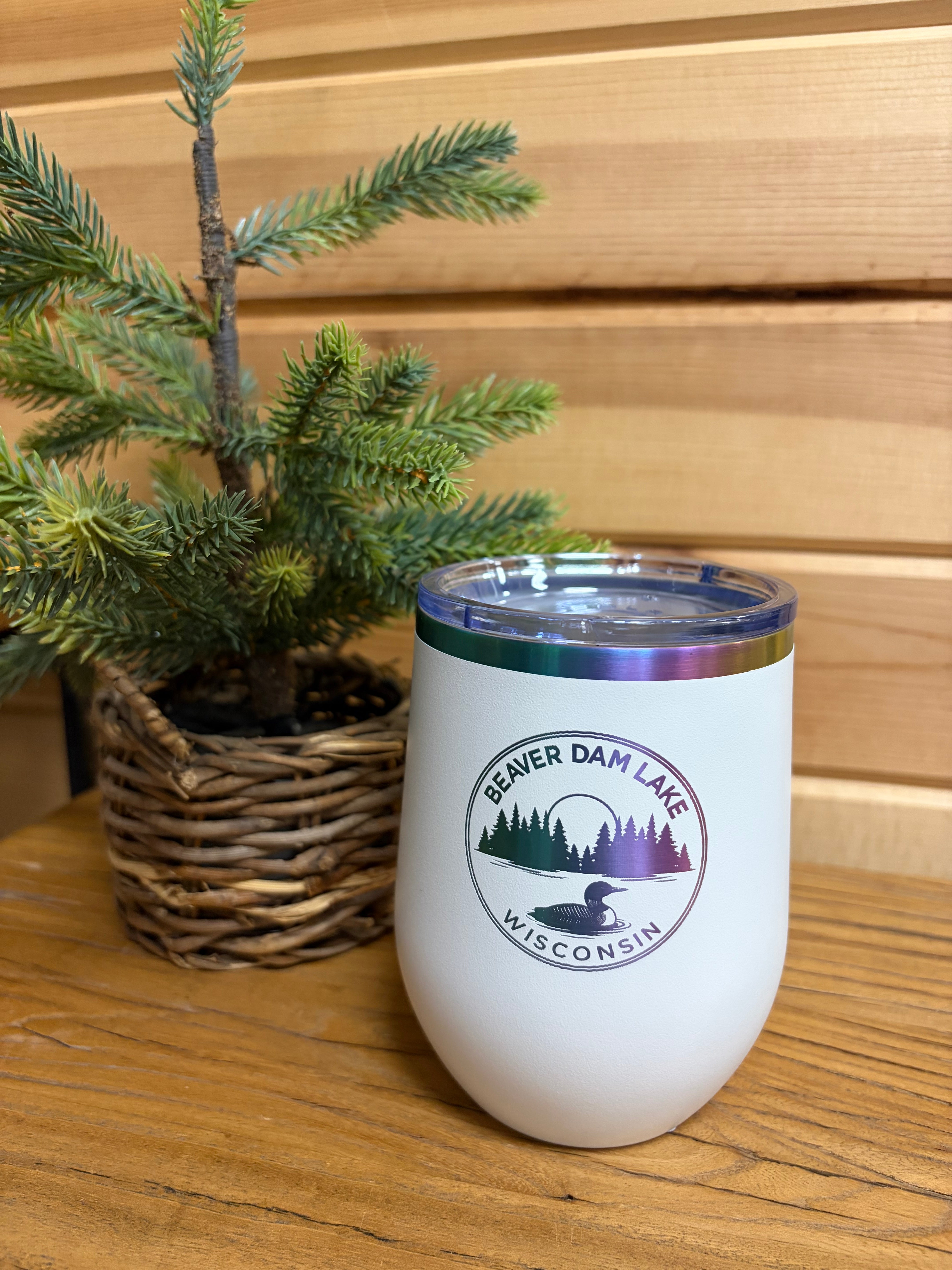 Tower House Beaver Dam Lake 12 oz Polar Camel Stemless-Accessories-Advanced Sportswear