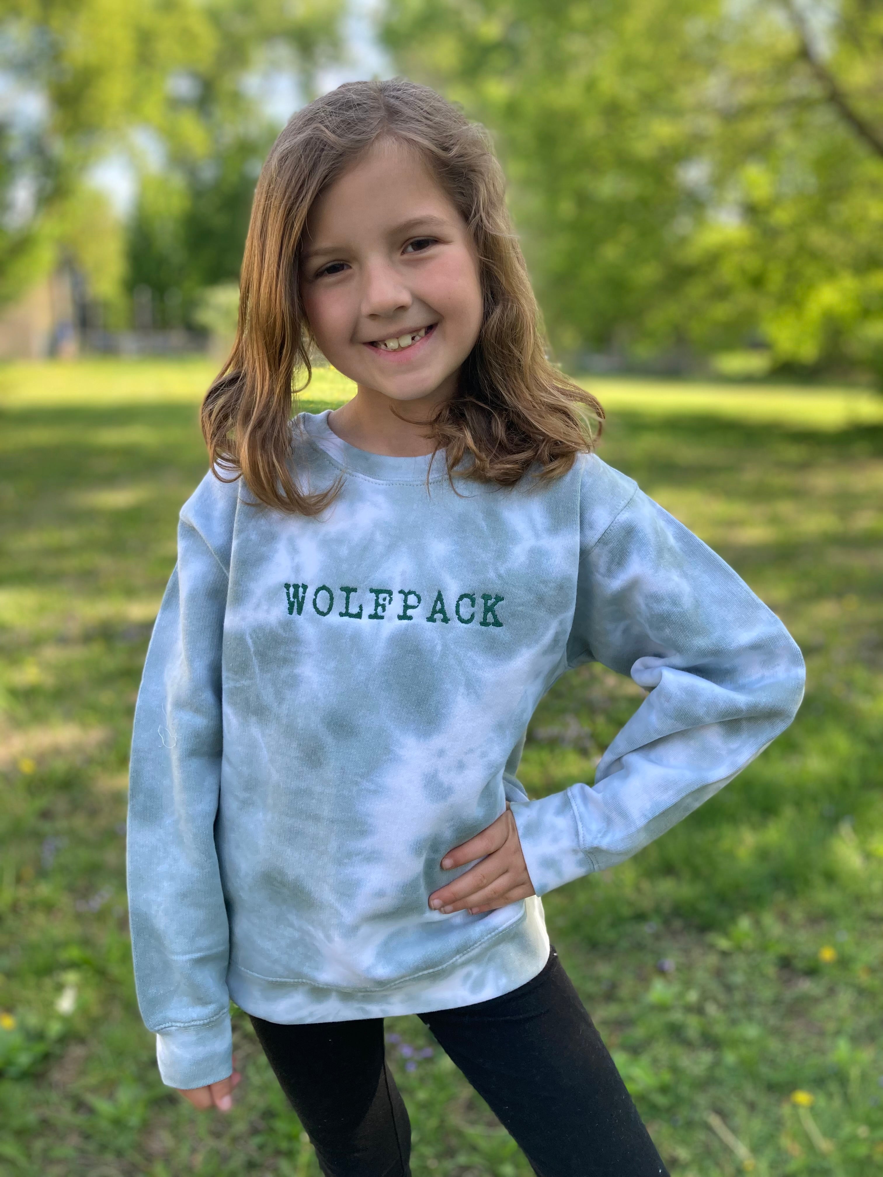 Cottage Grove Wolfpack Youth Enza Tie Dye Crewneck-Crew Necks-Advanced Sportswear