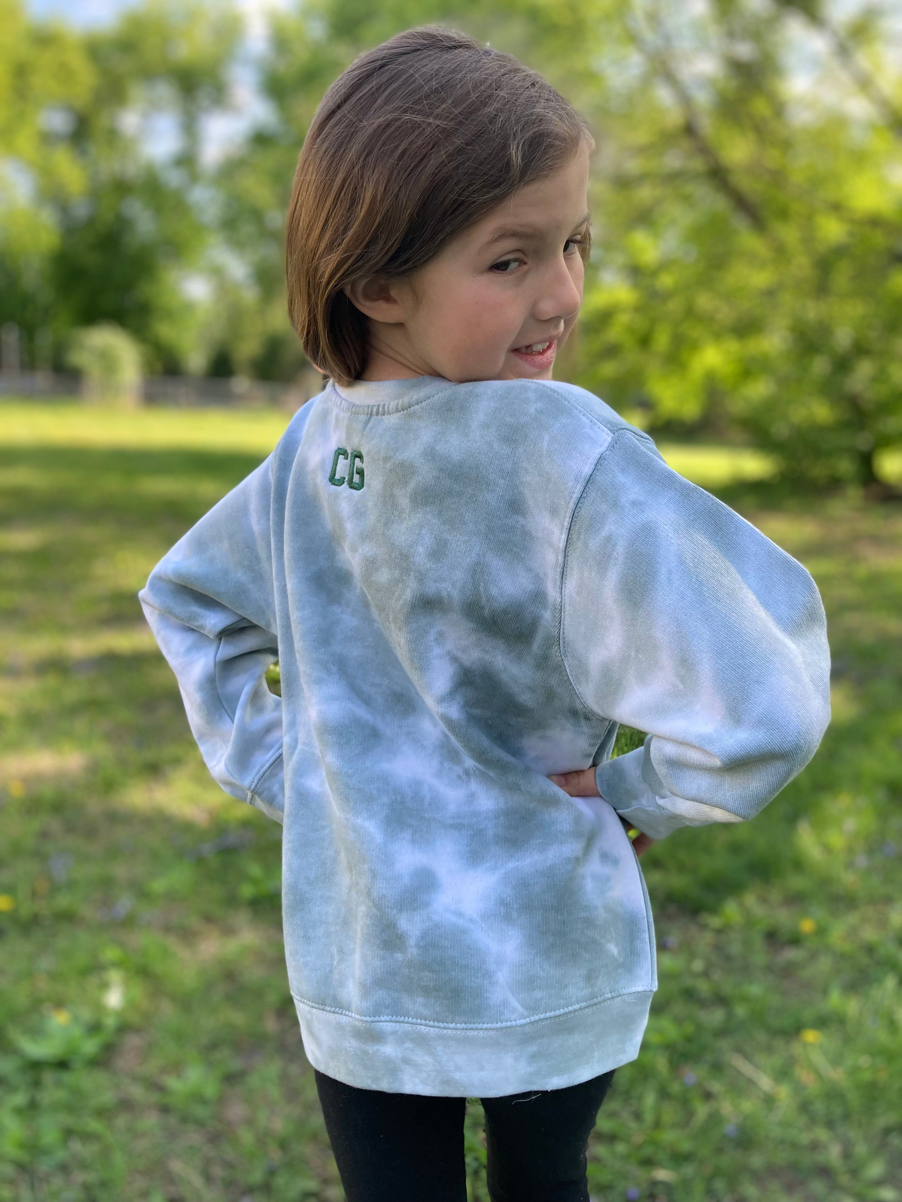 Cottage Grove Wolfpack Youth Enza Tie Dye Crewneck-Crew Necks-Advanced Sportswear