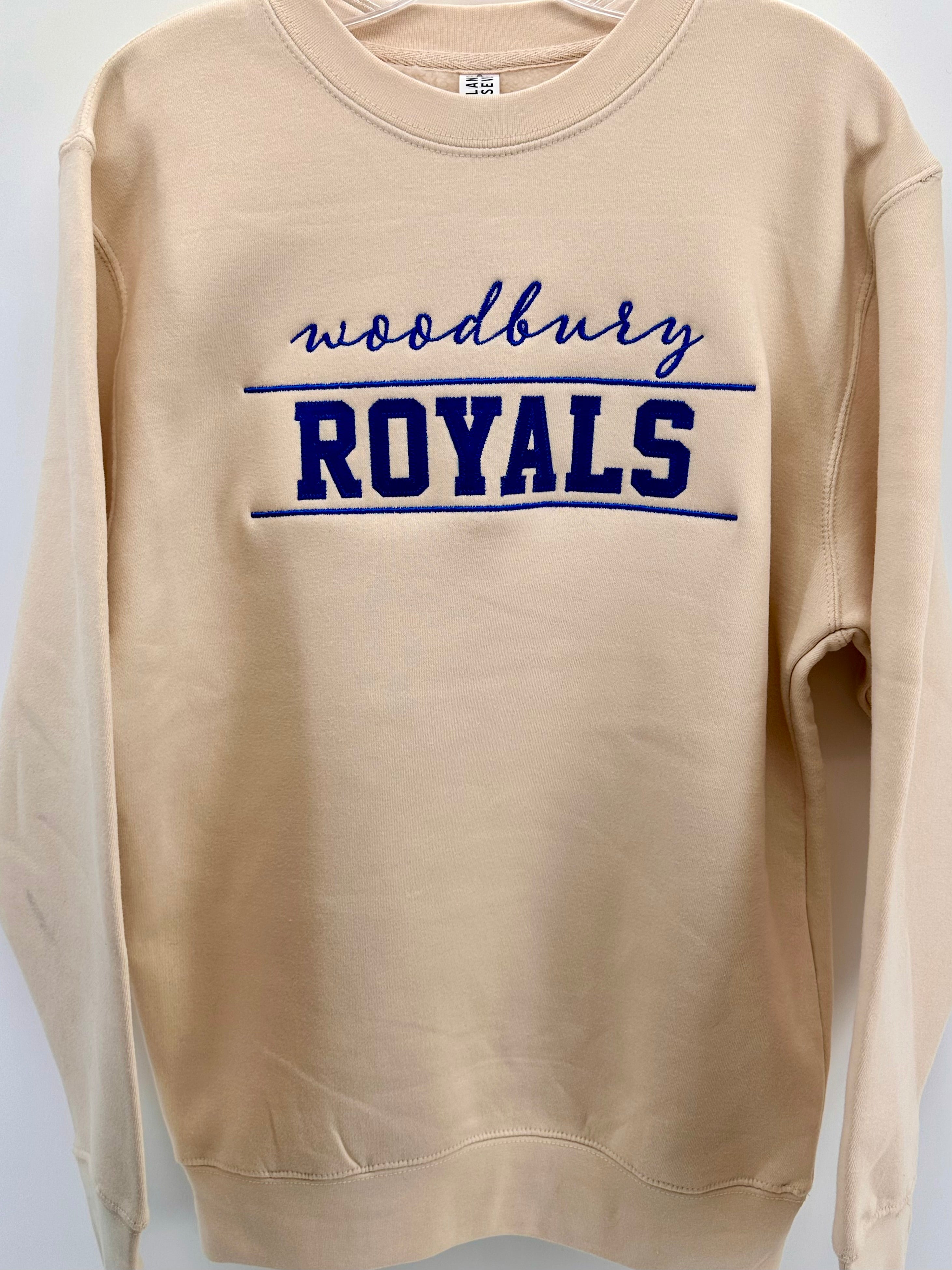 Woodbury Royals Script Lane Seven Crew-Crew Necks-Advanced Sportswear