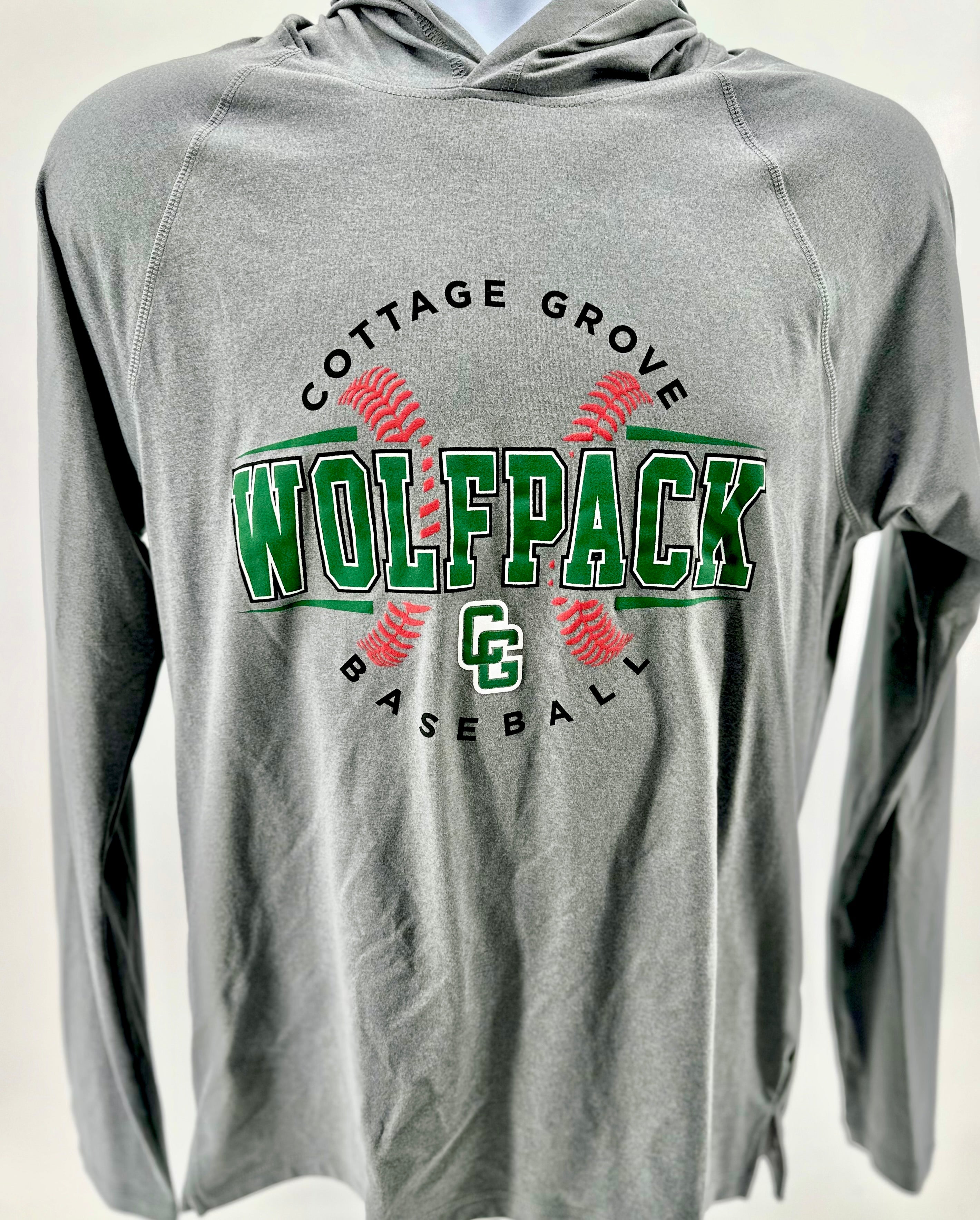 CG BASEBALL LONG SLEEVE HOODIE-Long Sleeve-Advanced Sportswear