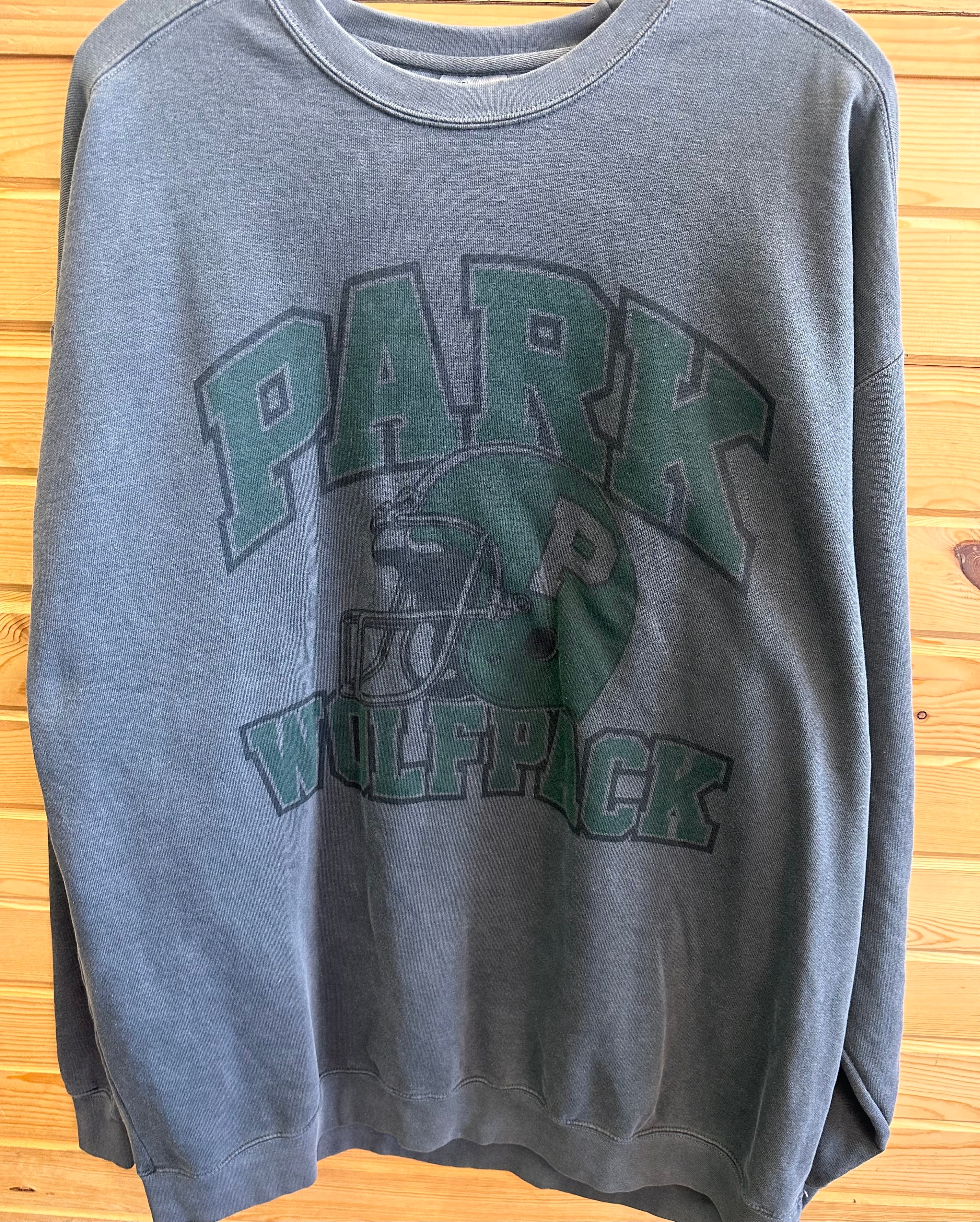 Park Football Distressed Crewneck - Clearance-Crew Necks-Advanced Sportswear