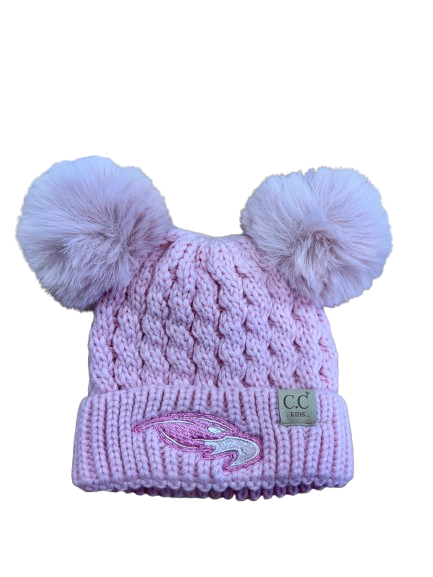 Raptor Head Youth Double Matching Pom Beanie-Hats-Advanced Sportswear