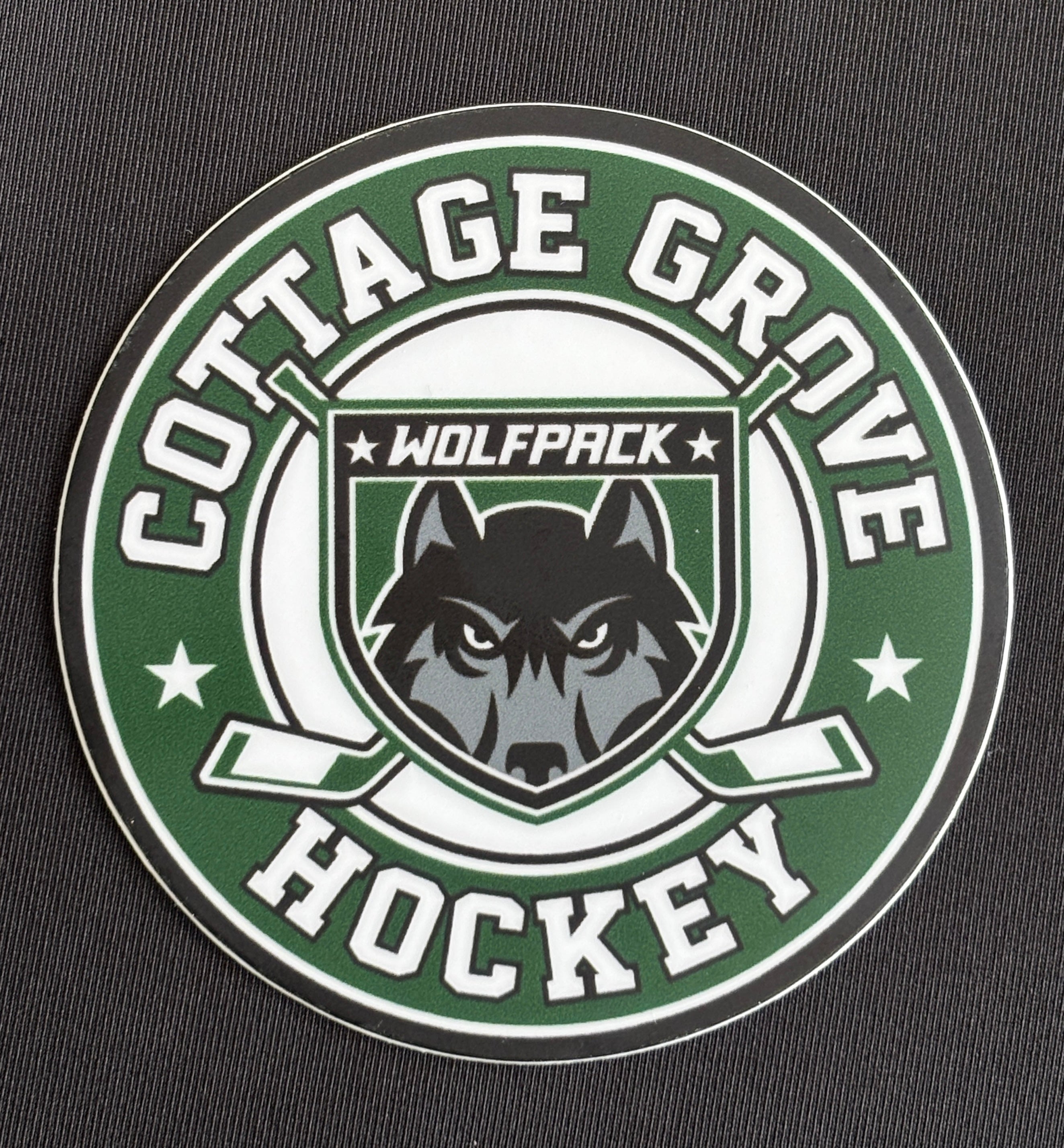 Cottage Grove Wolfpack Hockey Sticker-Stickers-Advanced Sportswear
