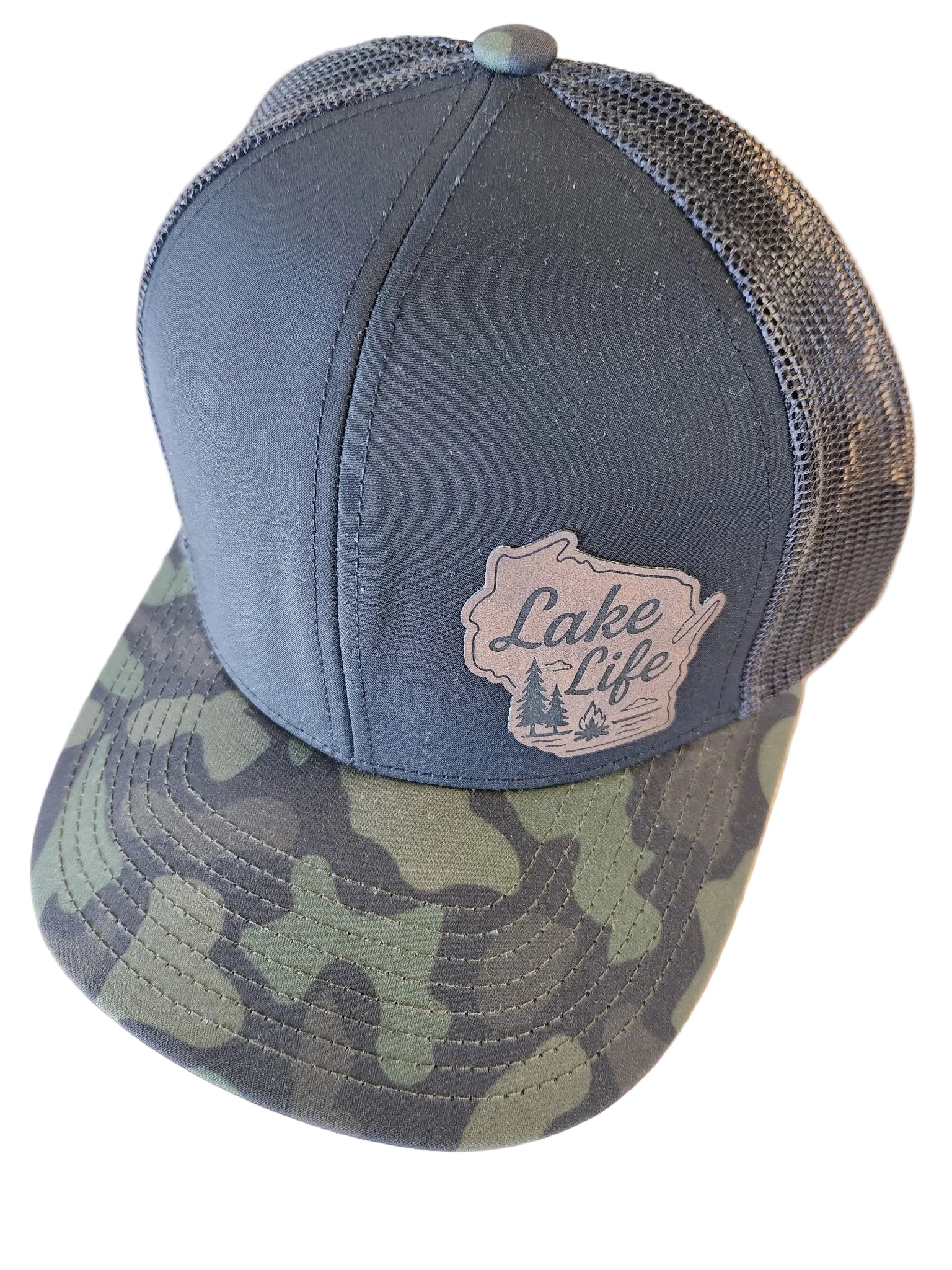 Tower House Camo/Blk Lake Life Patch Hats-Hats-Advanced Sportswear