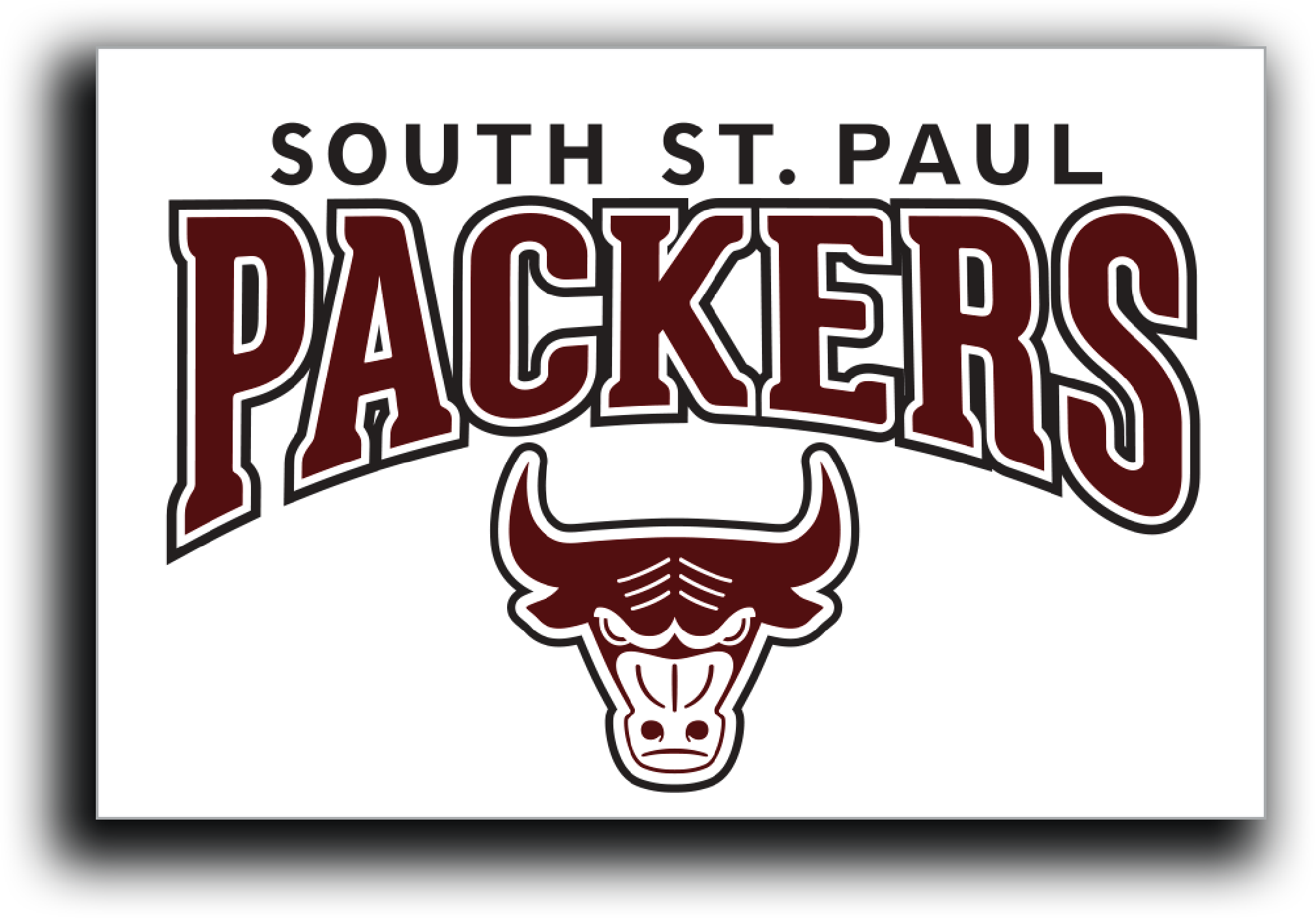 South St. Paul Packers Sticker-Stickers-Advanced Sportswear