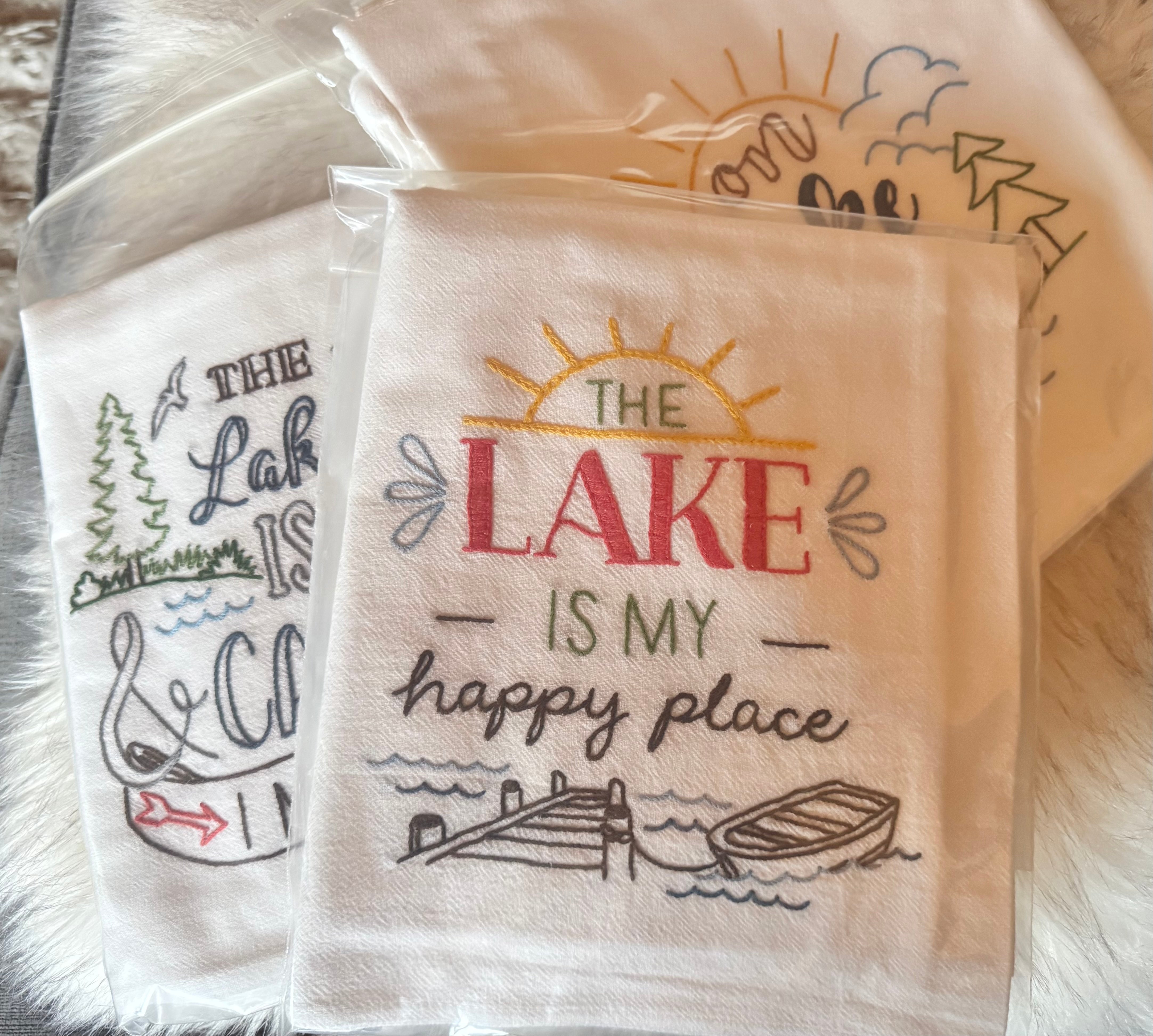 Tower House Embroidered Dish Towel-Advanced Sportswear