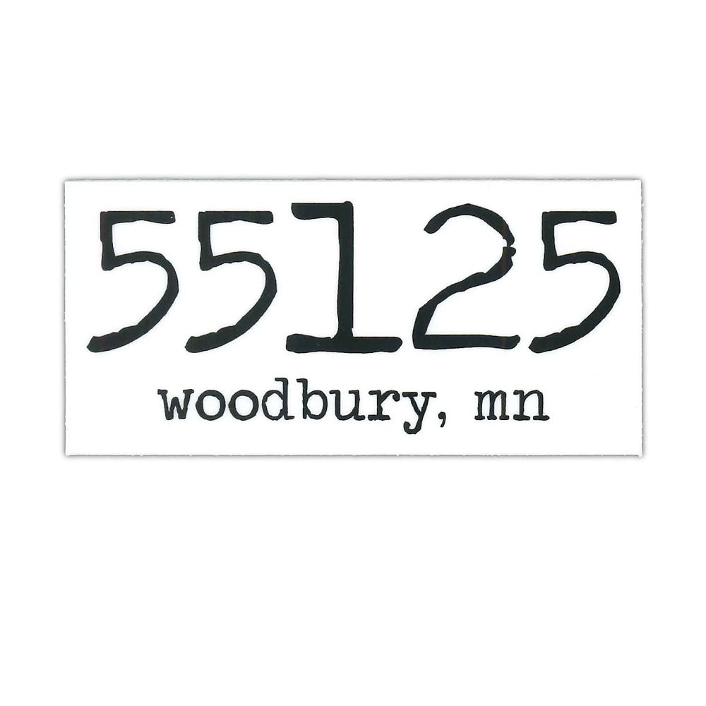 55125 ZIP CODE VINYL STICKER