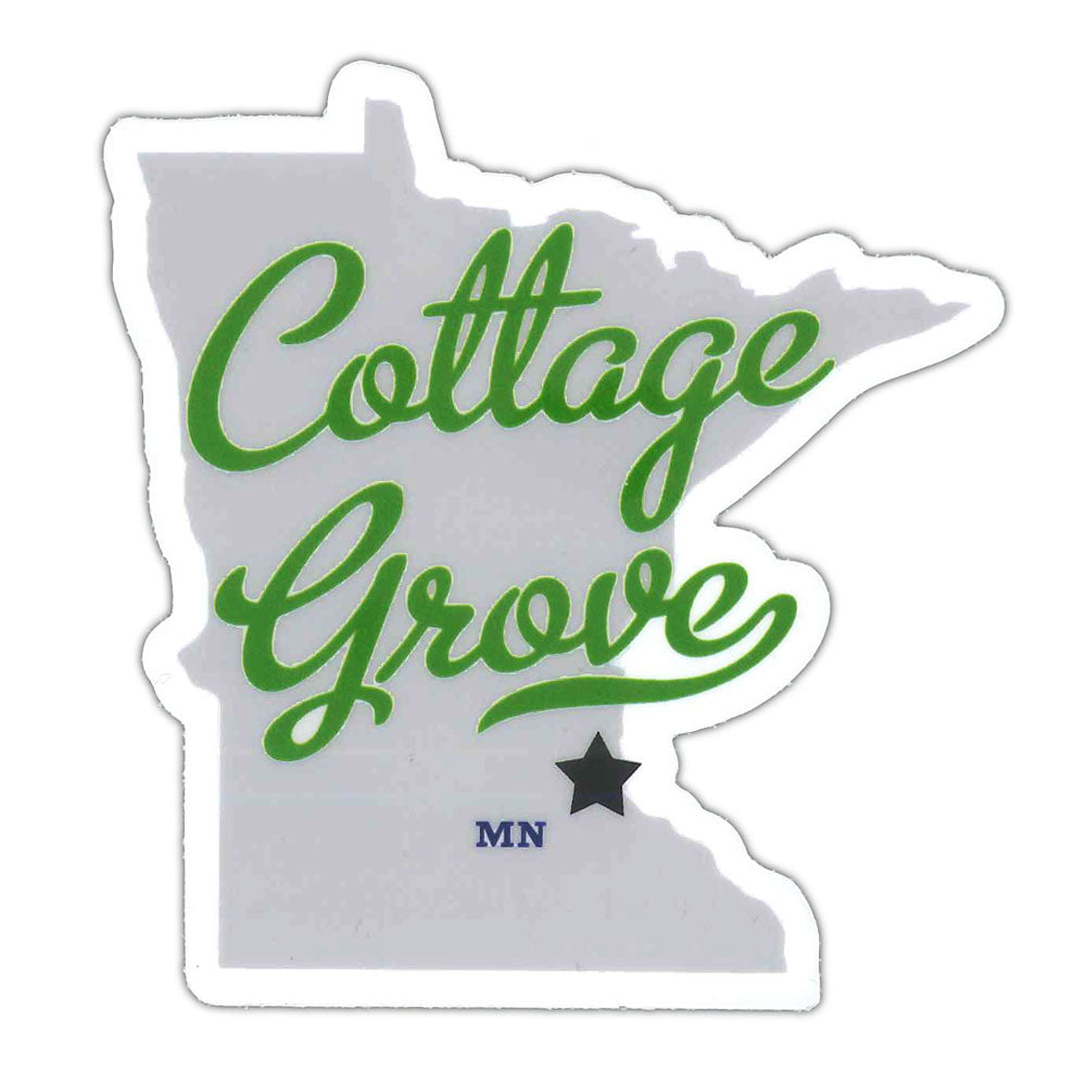 COTTAGE GROVE MN VINYL STICKER-Stickers-Advanced Sportswear