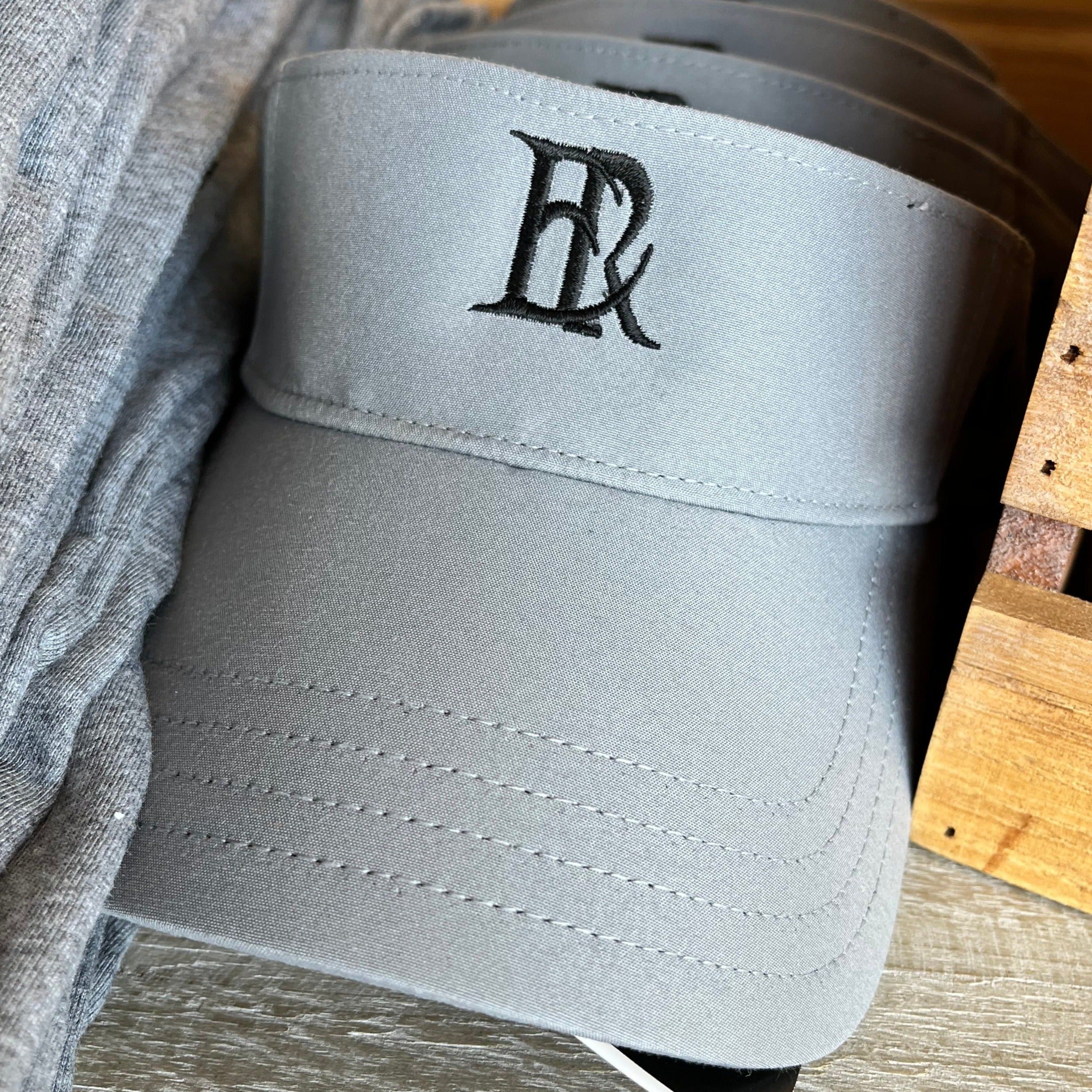 ER Black on Gray Adidas Visor-Hats-Advanced Sportswear