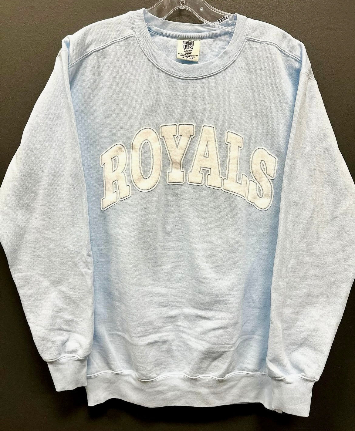 Royals Puff Screen Comfort Colors Crew-Crew Necks-Advanced Sportswear