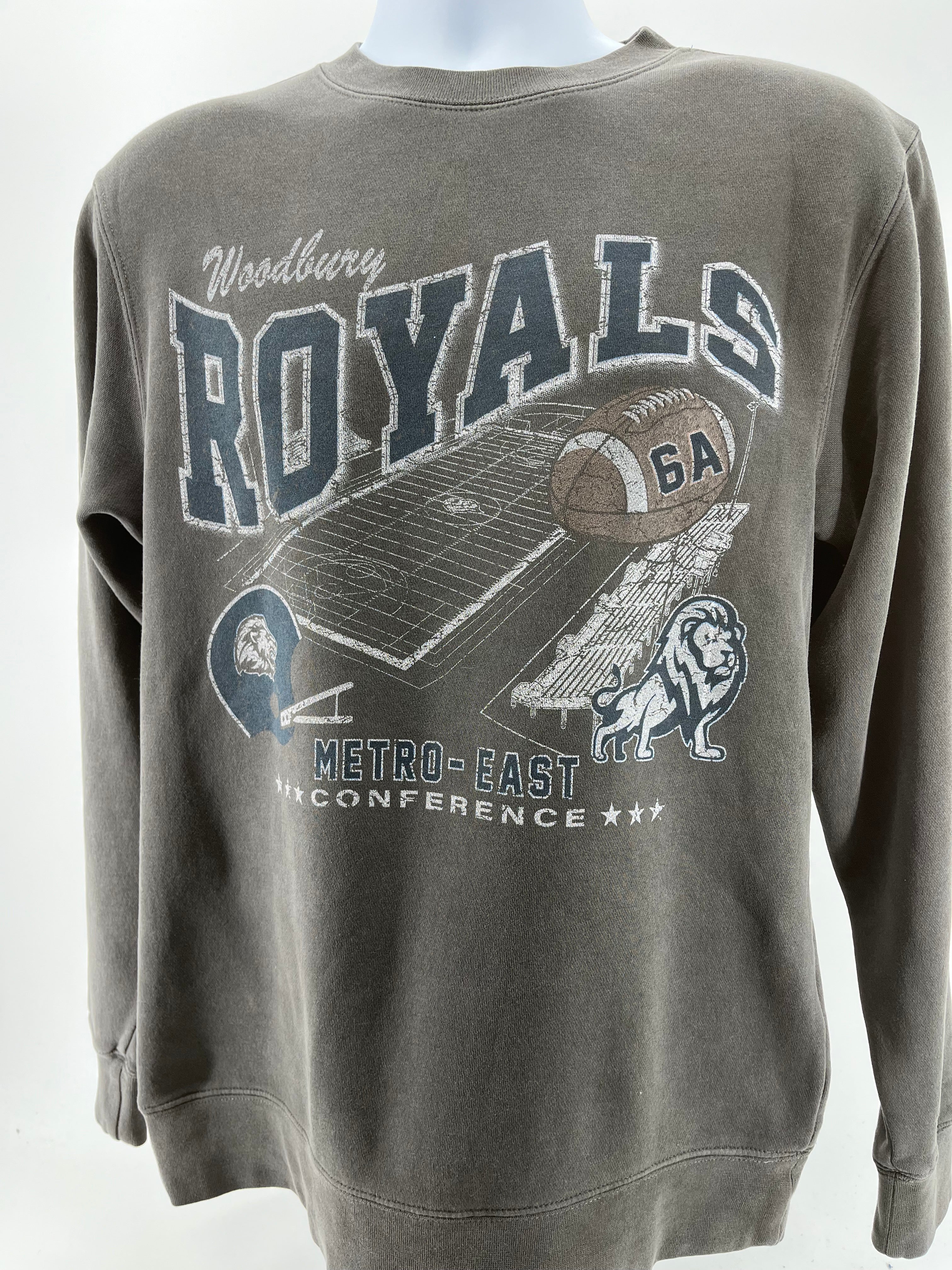 Royals Football Distressed Independent Crew-Crew Necks-Advanced Sportswear