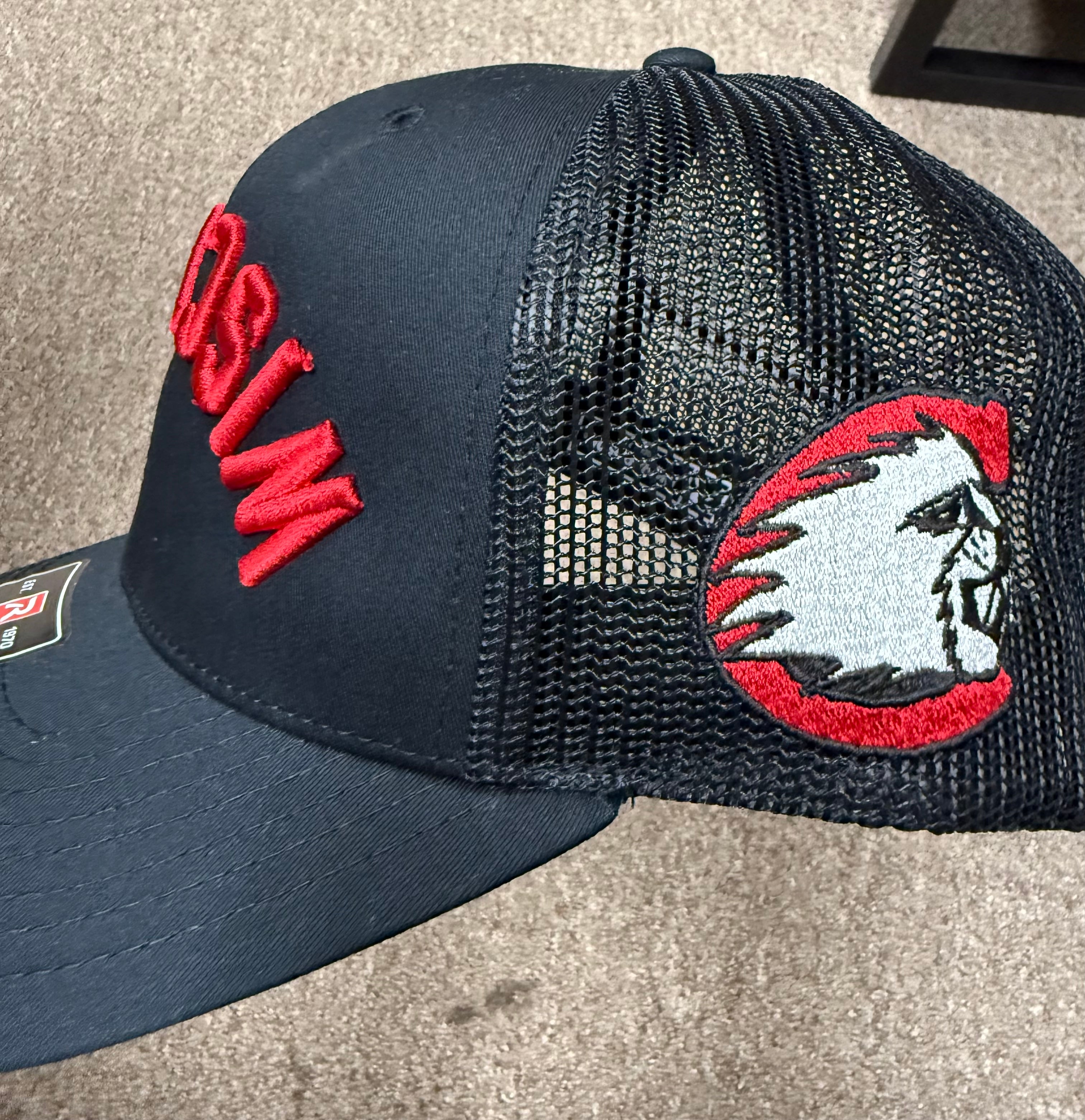 Tower House WISCONSIN upside down puff with Beaver logo -112-Hats-Advanced Sportswear