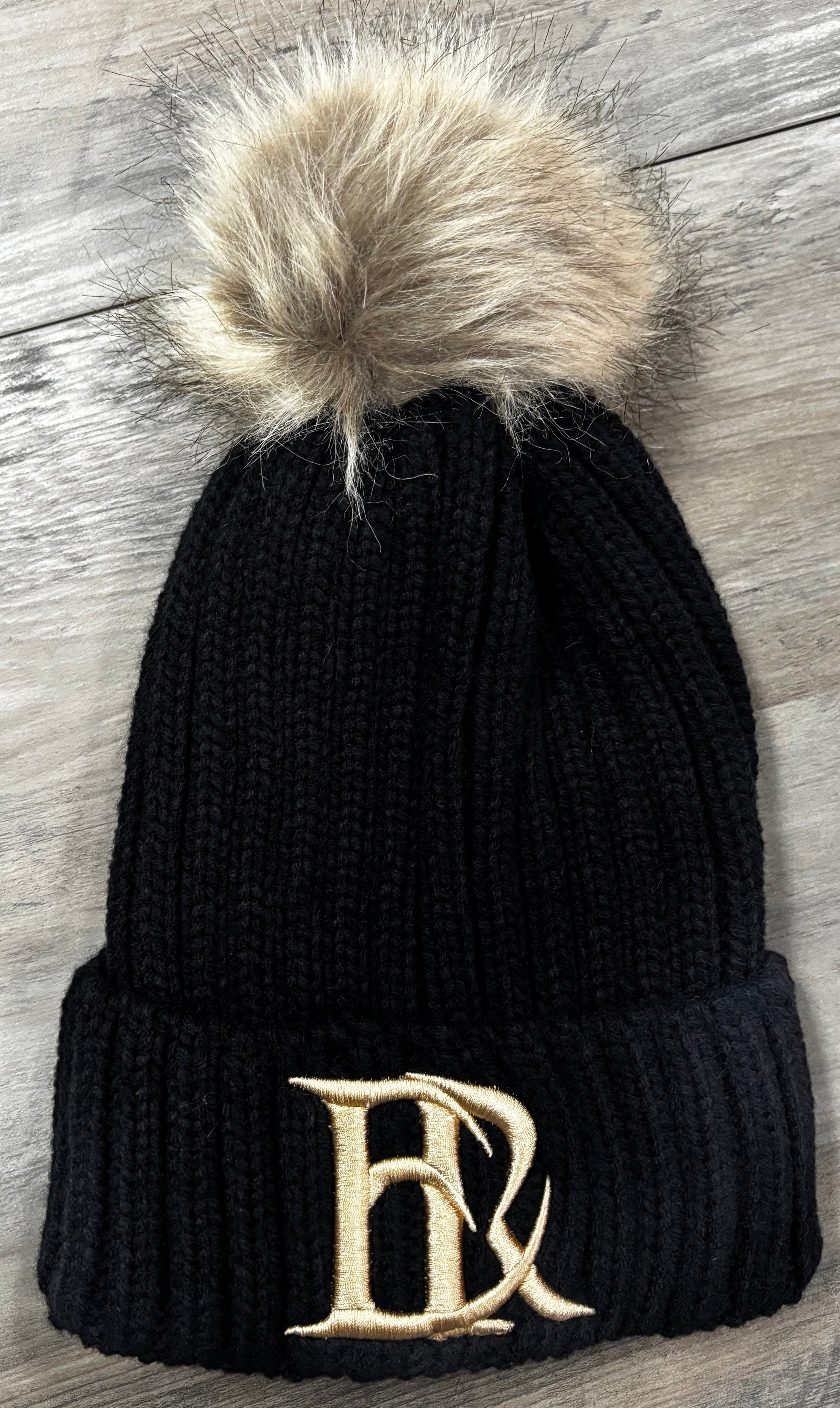 East Ridge Raptors ER Port Authority® Faux Fur Pom Beanie-Hats-Advanced Sportswear