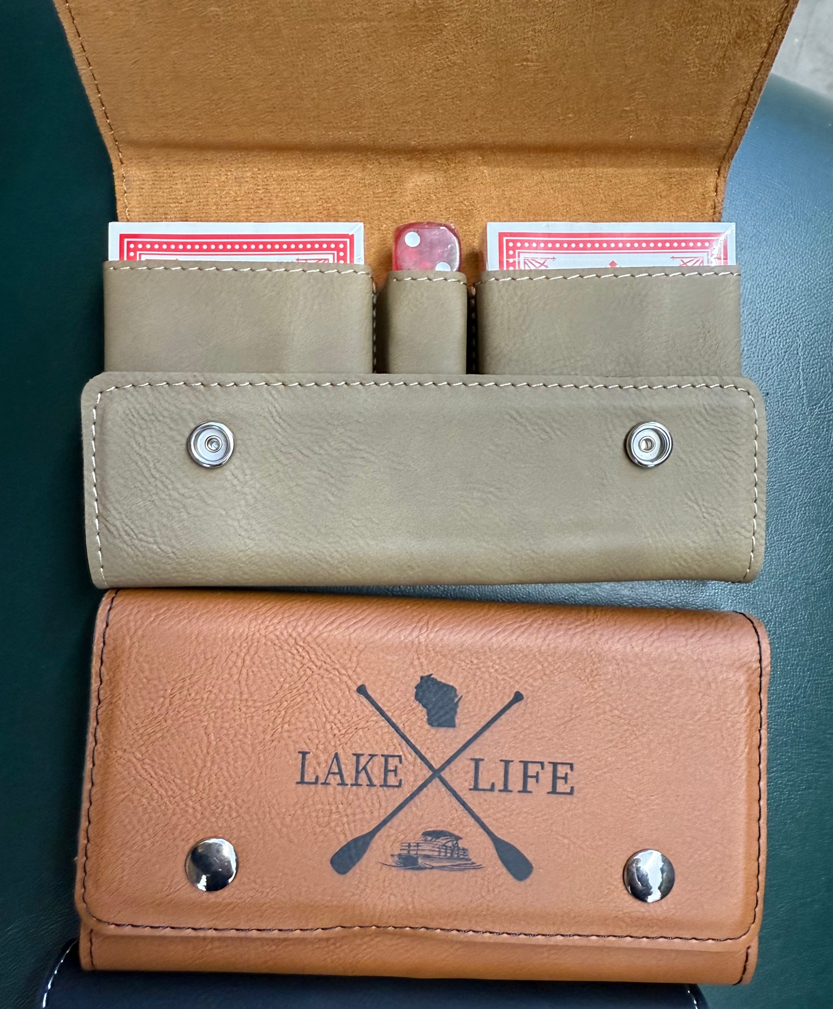 Tower House Dice/Card Set Leatherette-Accessories-Advanced Sportswear