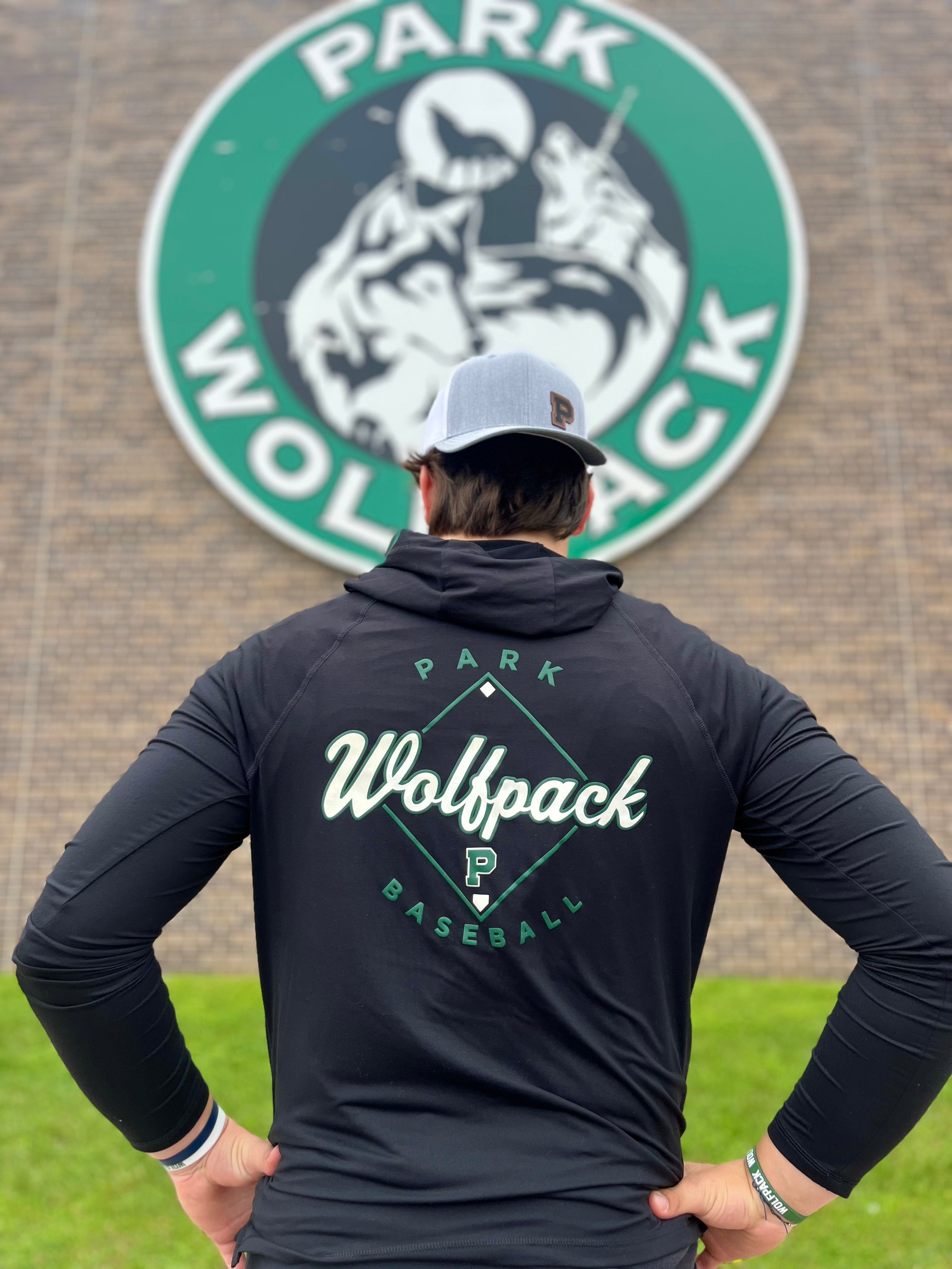 P Wolfpack New Era Power Long Sleeve Hoodie-Hoodies-Advanced Sportswear