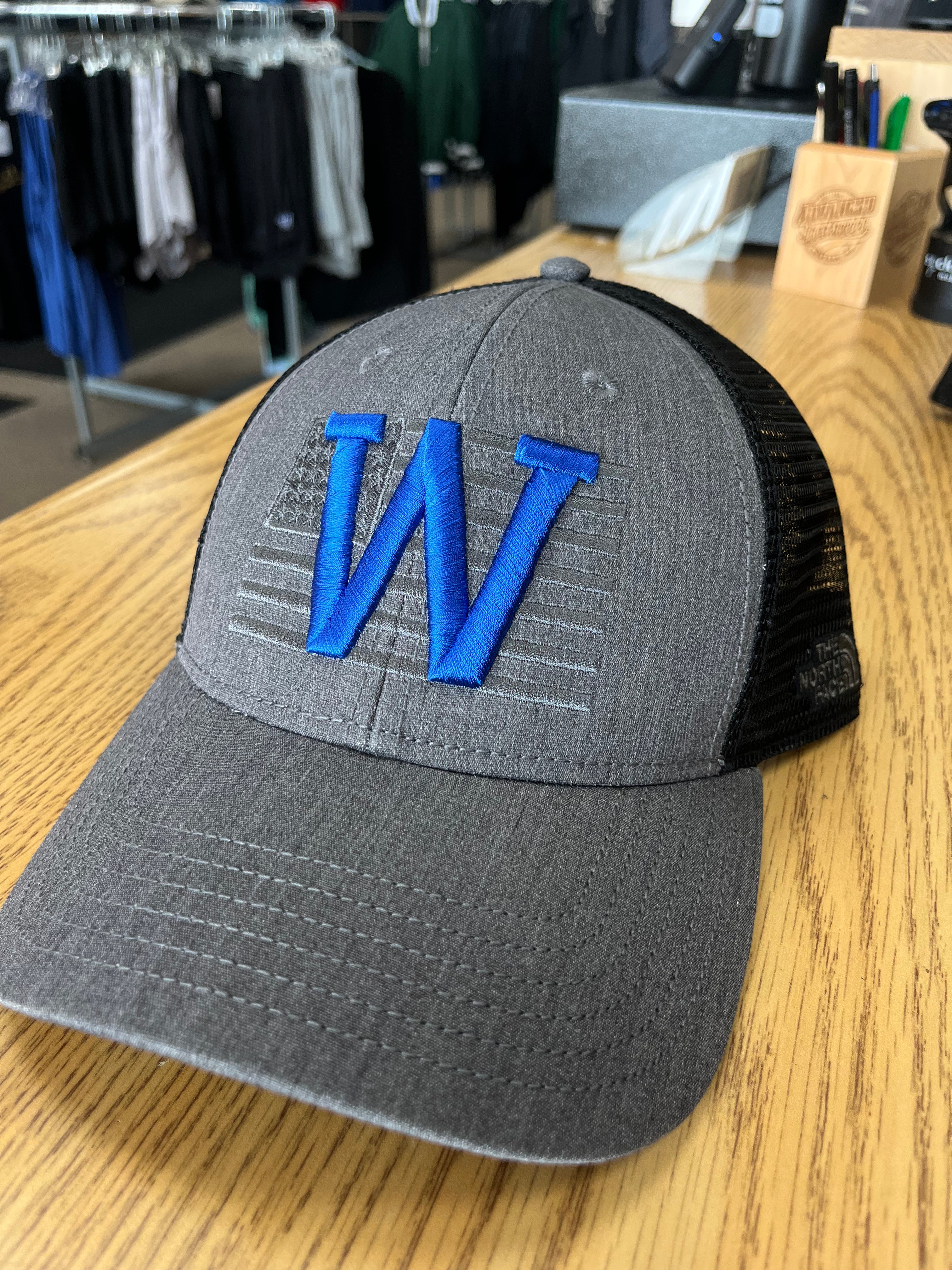 W Woodbury Flag NorthFace Trucker Hat-Hats-Advanced Sportswear