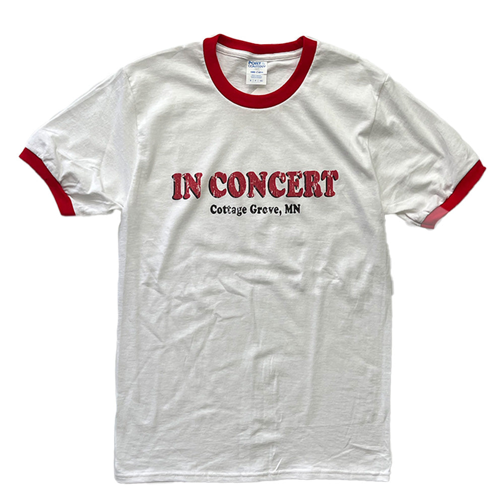 IN-CONCERT THROWBACK Port & Company Core Cotton Ringer Tee-TShirts-Advanced Sportswear