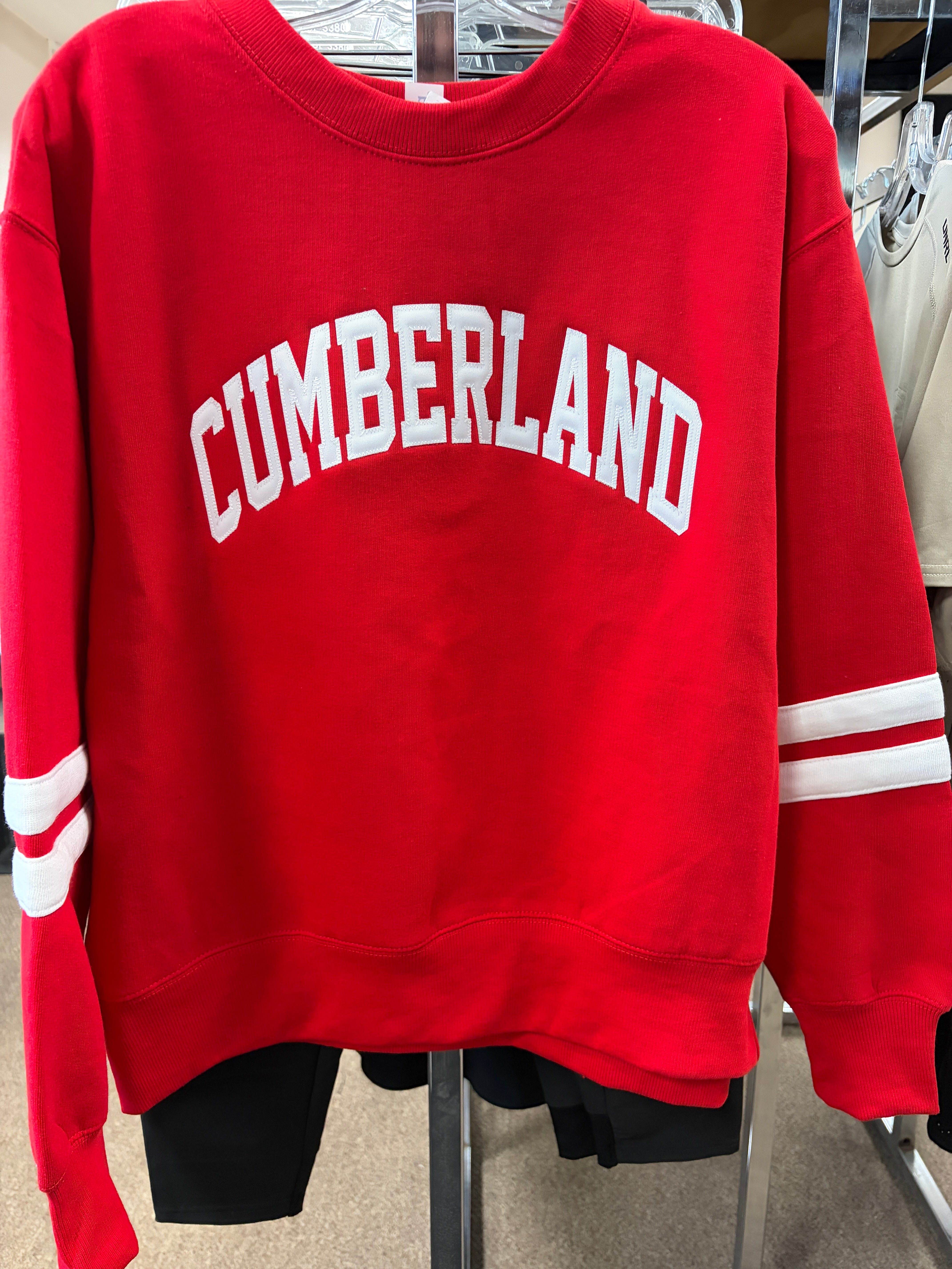 Tower House Cumberland Beavers Enza Ladies Boxy Varsity Crewneck-Crew Necks-Advanced Sportswear