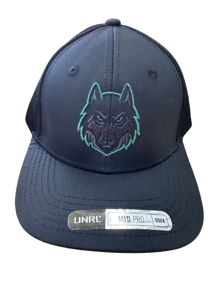 UNRL Mid Pro Trucker Wolf Head front facing-Hats-Advanced Sportswear