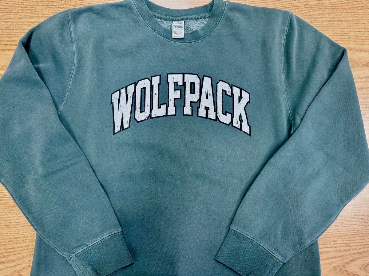 Wolfpack Vintage Wash Crewneck-Crew Necks-Advanced Sportswear