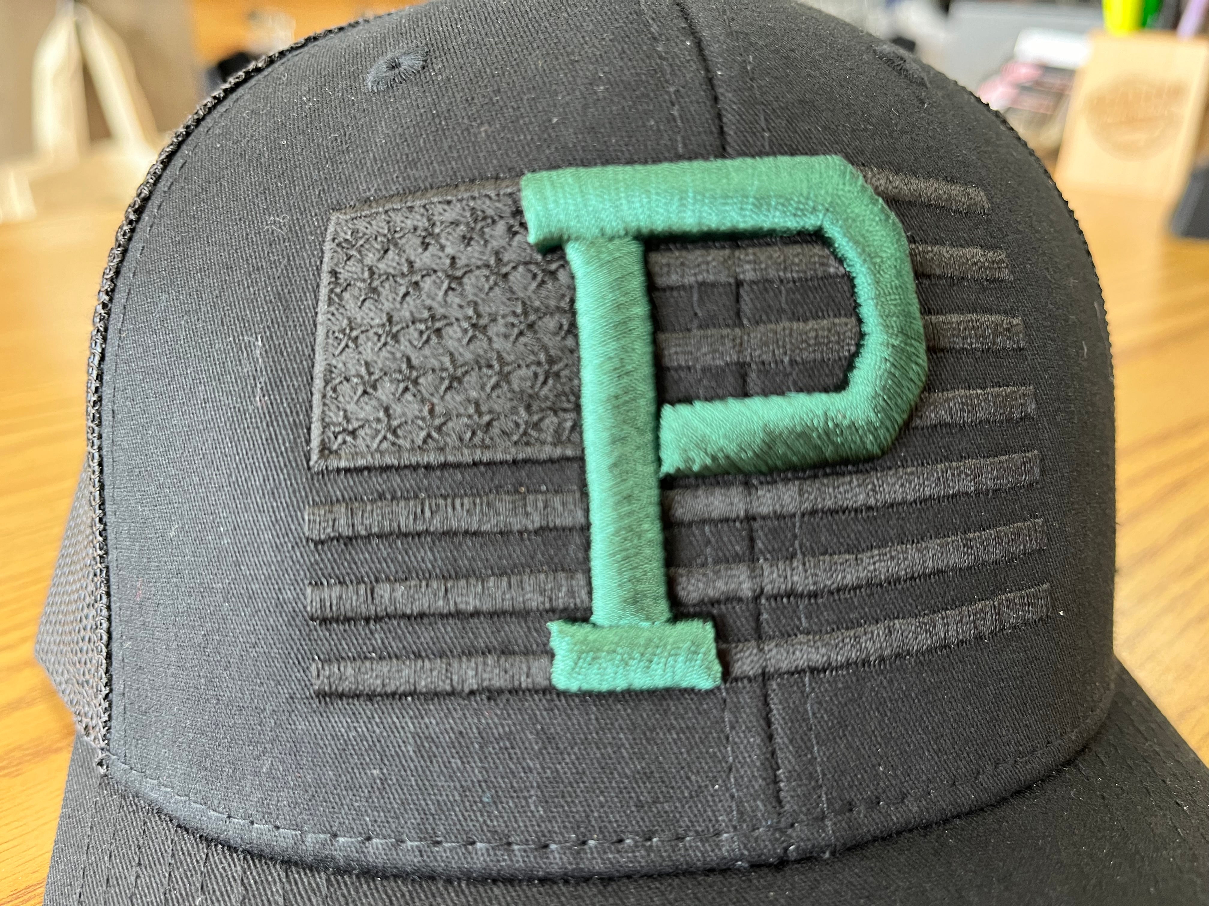P Tone on Tone Flag hat w/Puff P Flex Fit-Hats-Advanced Sportswear