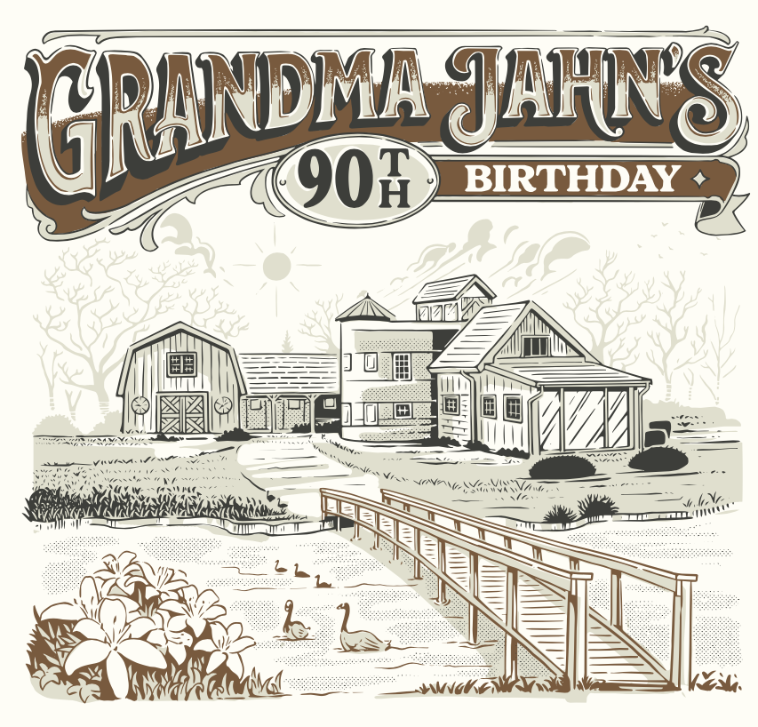 Grandma Jahn's 90th Birthday design