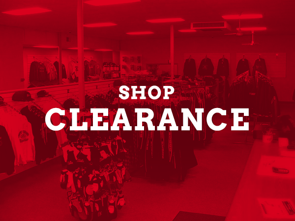 Shop Clearance image of Advanced Sportswear shop, and red overlay