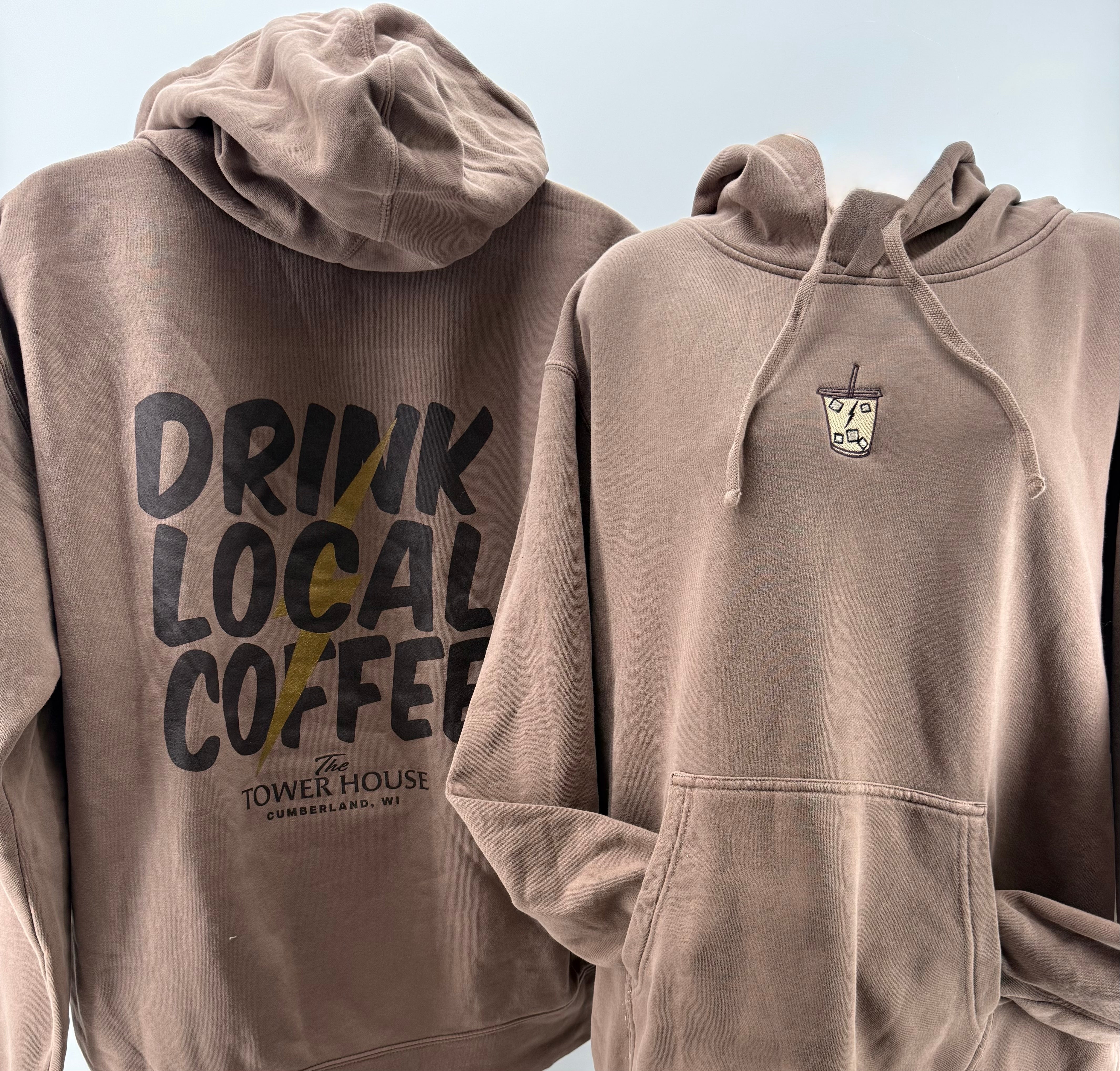 Tower House Drink Local Coffee Hoodie-Hoodies-Advanced Sportswear