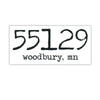 55129 ZIP CODE VINYL STICKER-Stickers-Advanced Sportswear