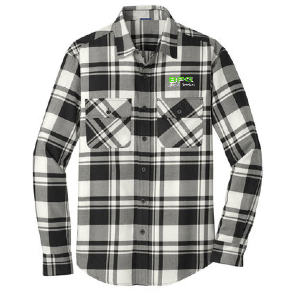 BPG Port Authority® Plaid Flannel Shirt (2 colors avail)-Long Sleeve-Advanced Sportswear
