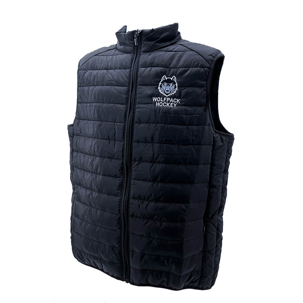 Wolfpack Hockey Men's Packable Puffer Vest-Vests-Advanced Sportswear
