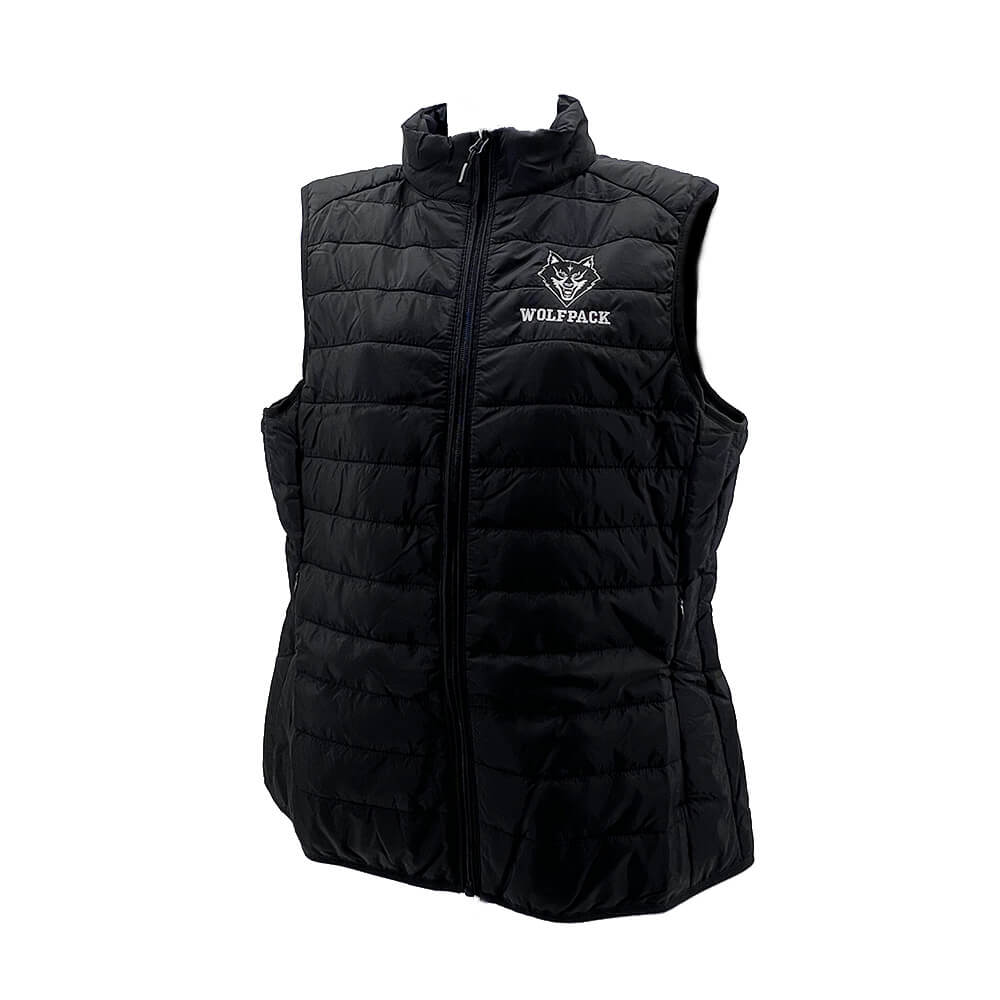 Wolfpack Ladies Packable Puffer Vest-Vests-Advanced Sportswear